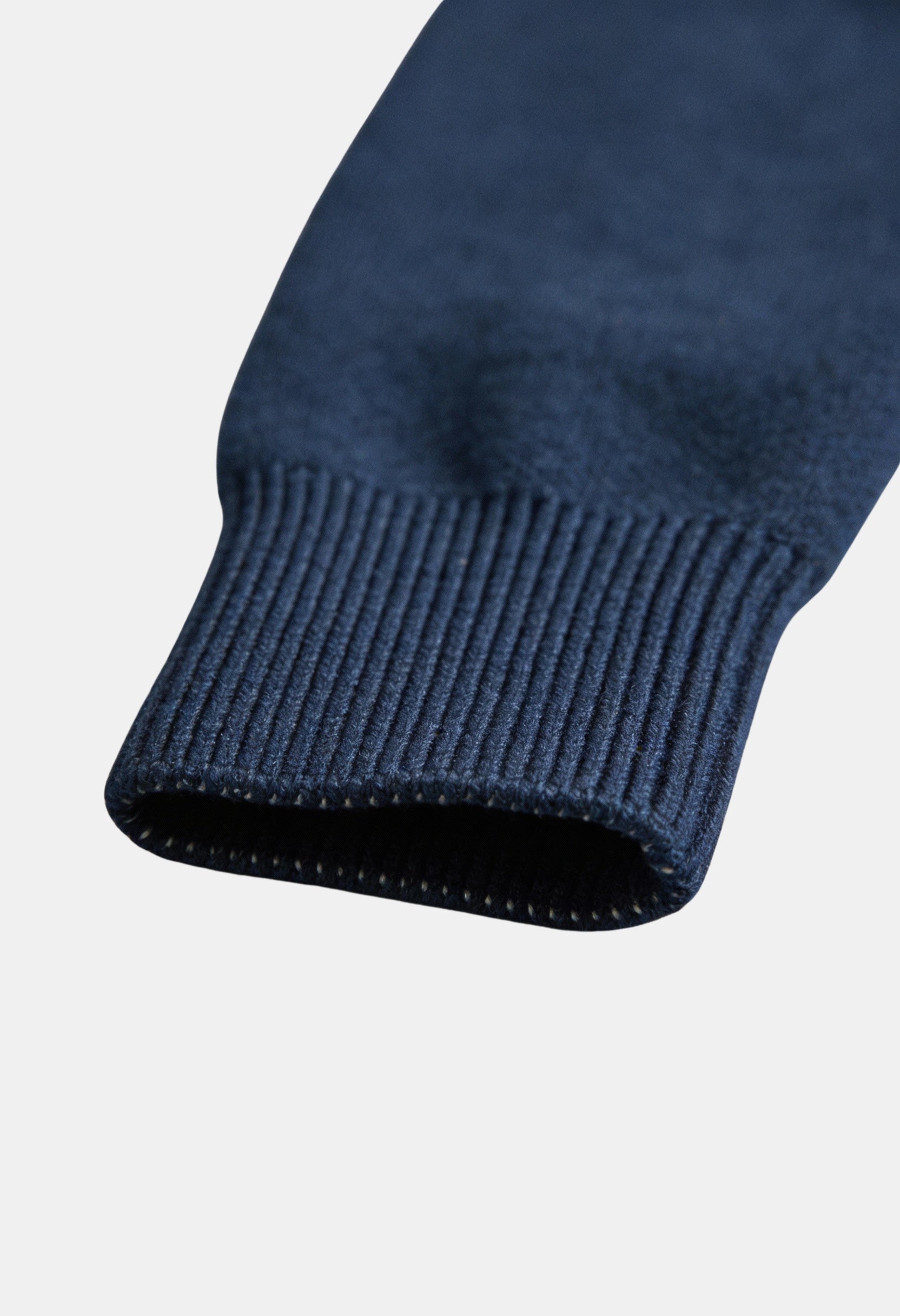 Quarter-Zip Knit Pullover with Ribbed Collar