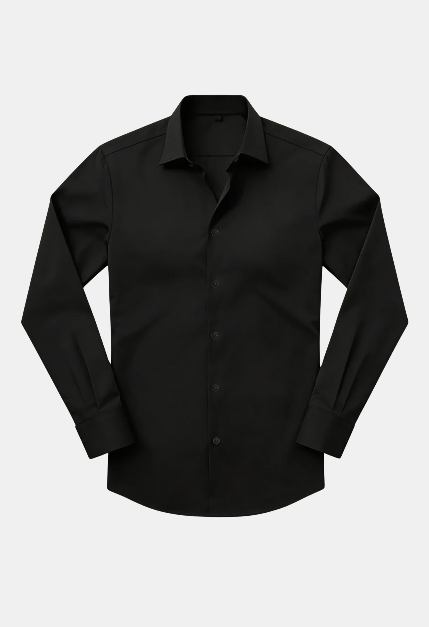 Classic Long Sleeve Notched Collar Button Shirt
