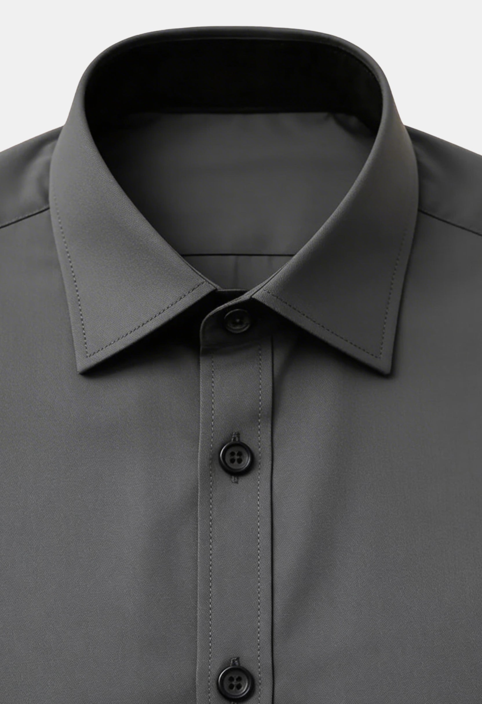 Classic Long Sleeve Notched Collar Button Shirt