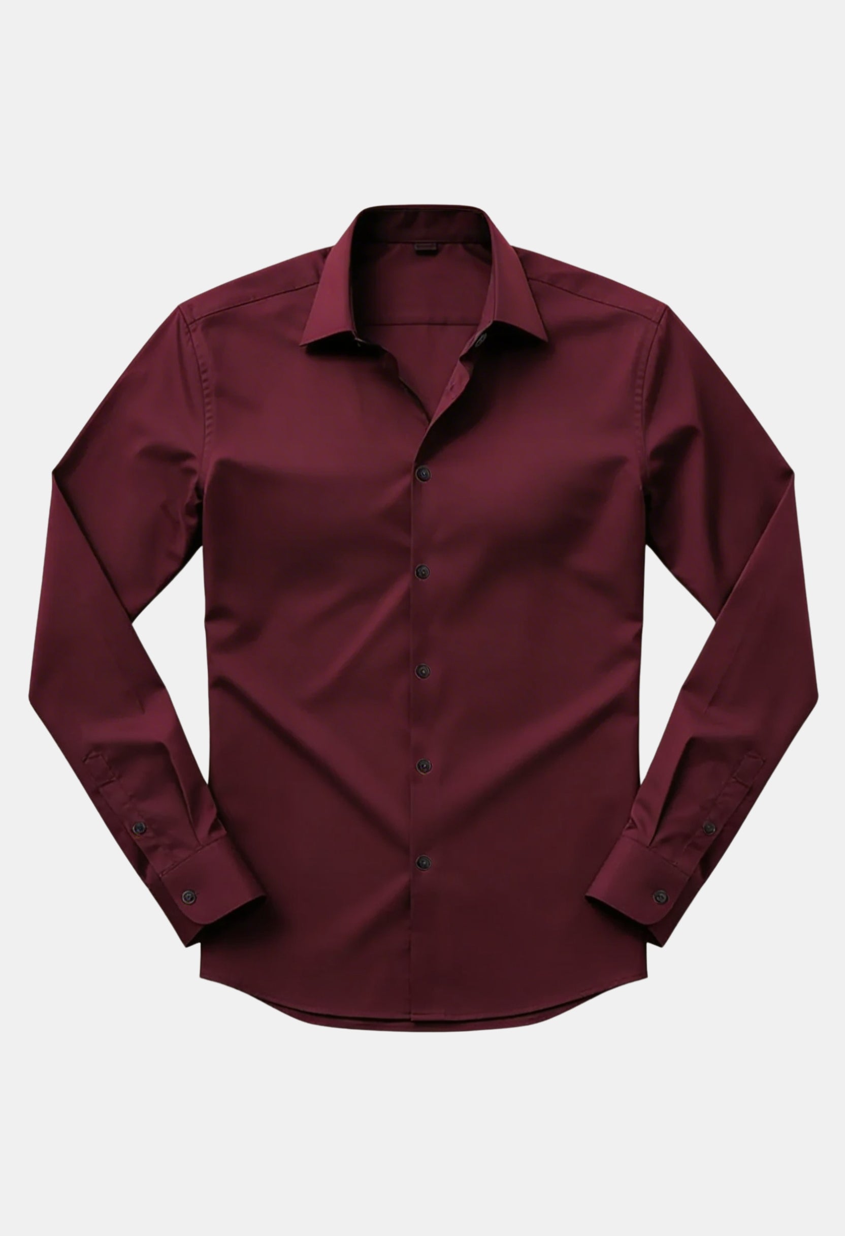 Classic Long Sleeve Notched Collar Button Shirt