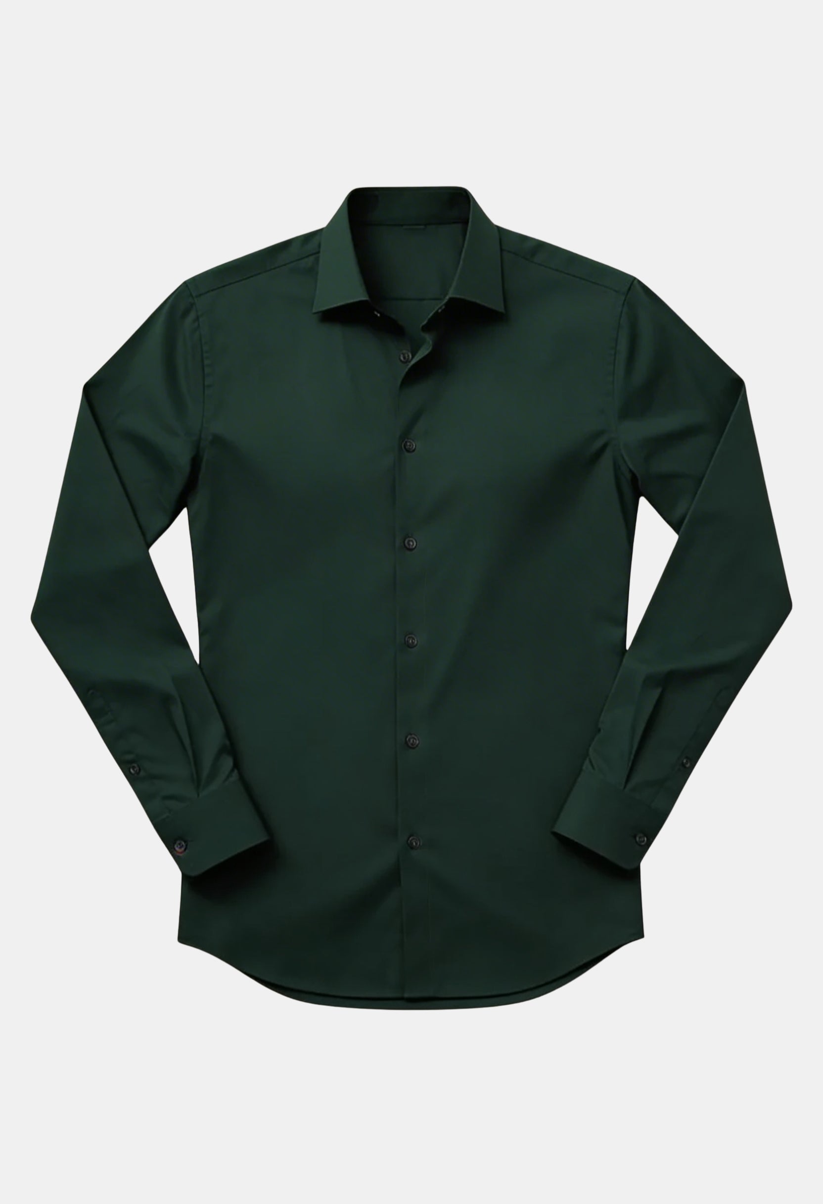 Classic Long Sleeve Notched Collar Button Shirt