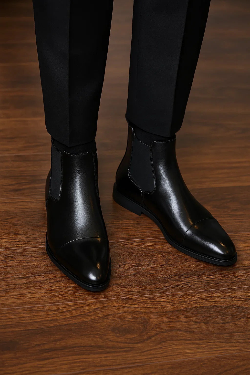 Classic Slip-On Leather Chelsea Boots for Men