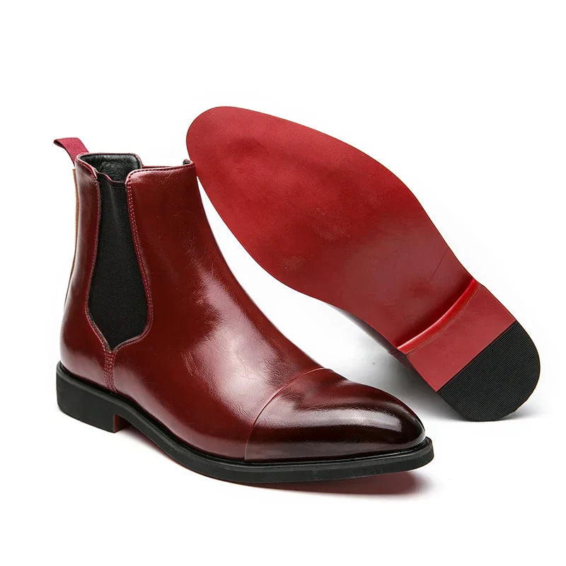 Classic Slip-On Leather Chelsea Boots for Men