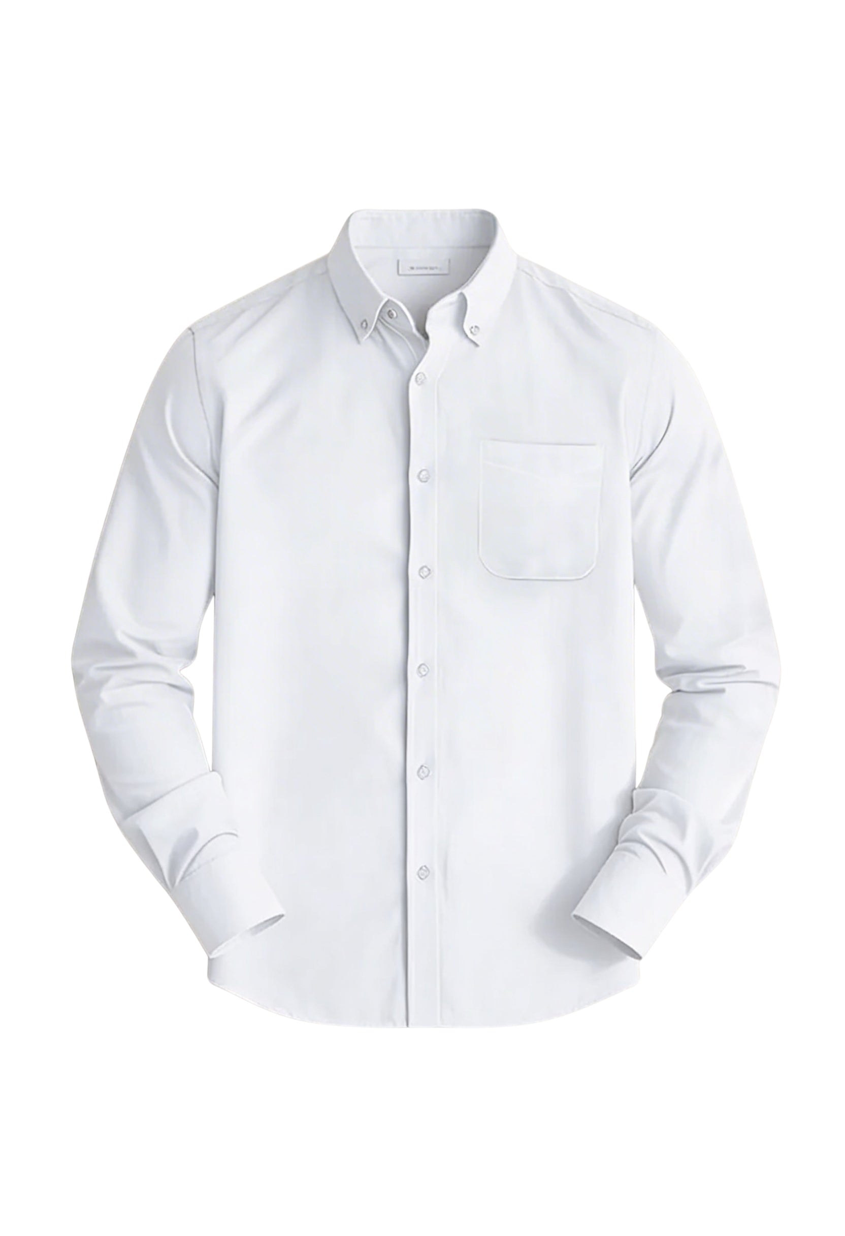 Clean Long Sleeve Classic Button-Up Shirt
