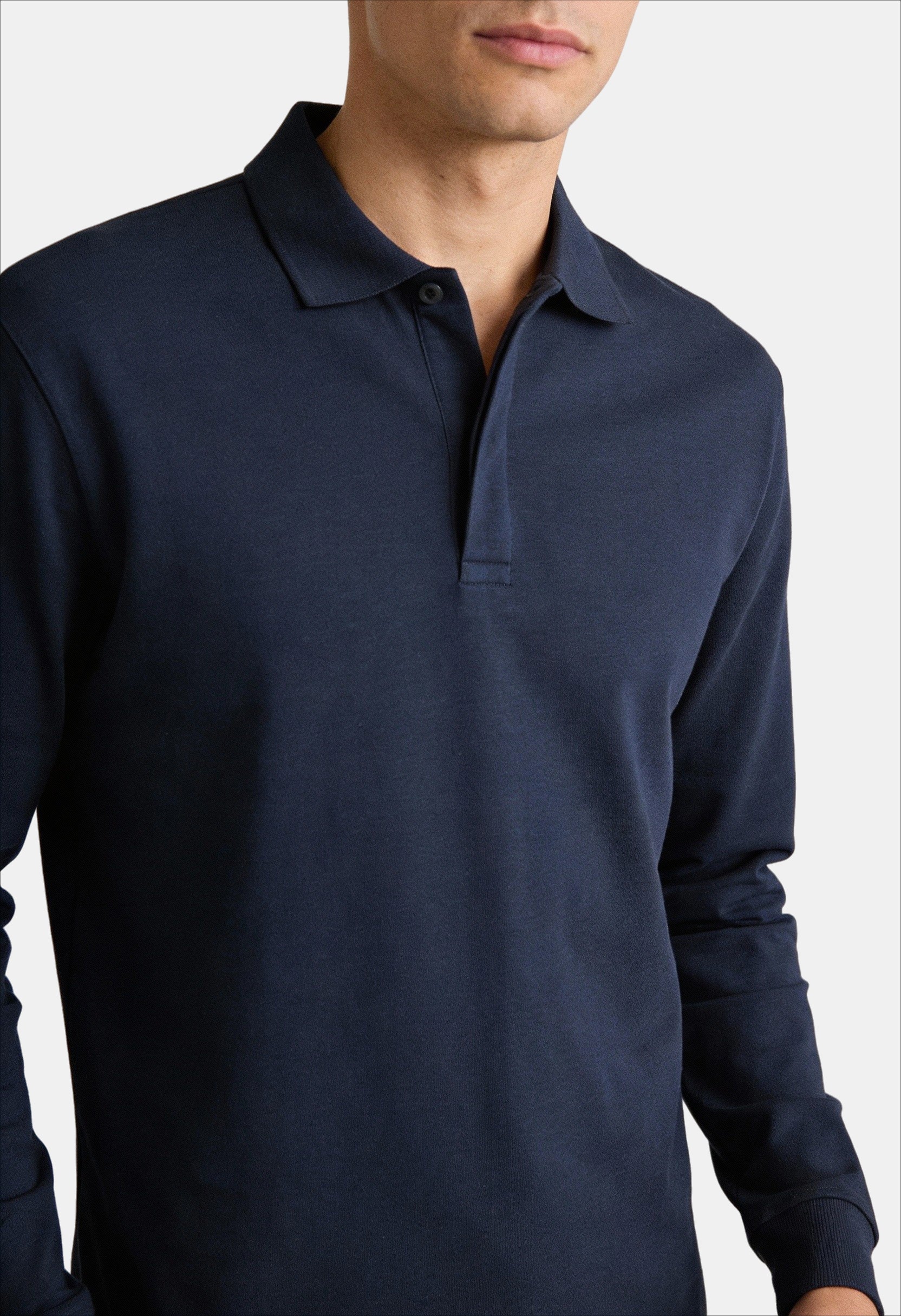 Men’s Casual Long-Sleeve Polo Shirt