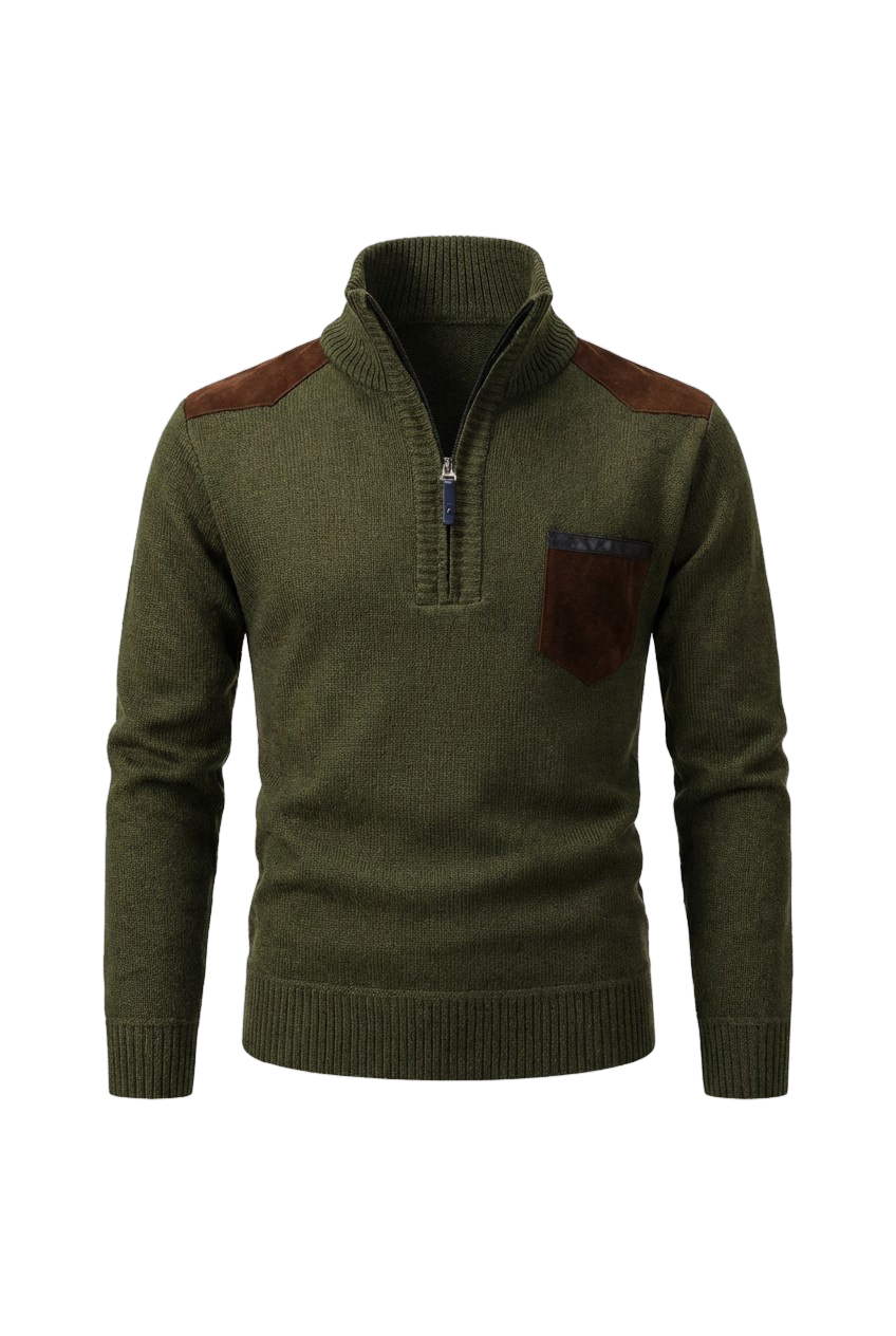 Men’s Half-Zip Smart Casual Knit Sweater