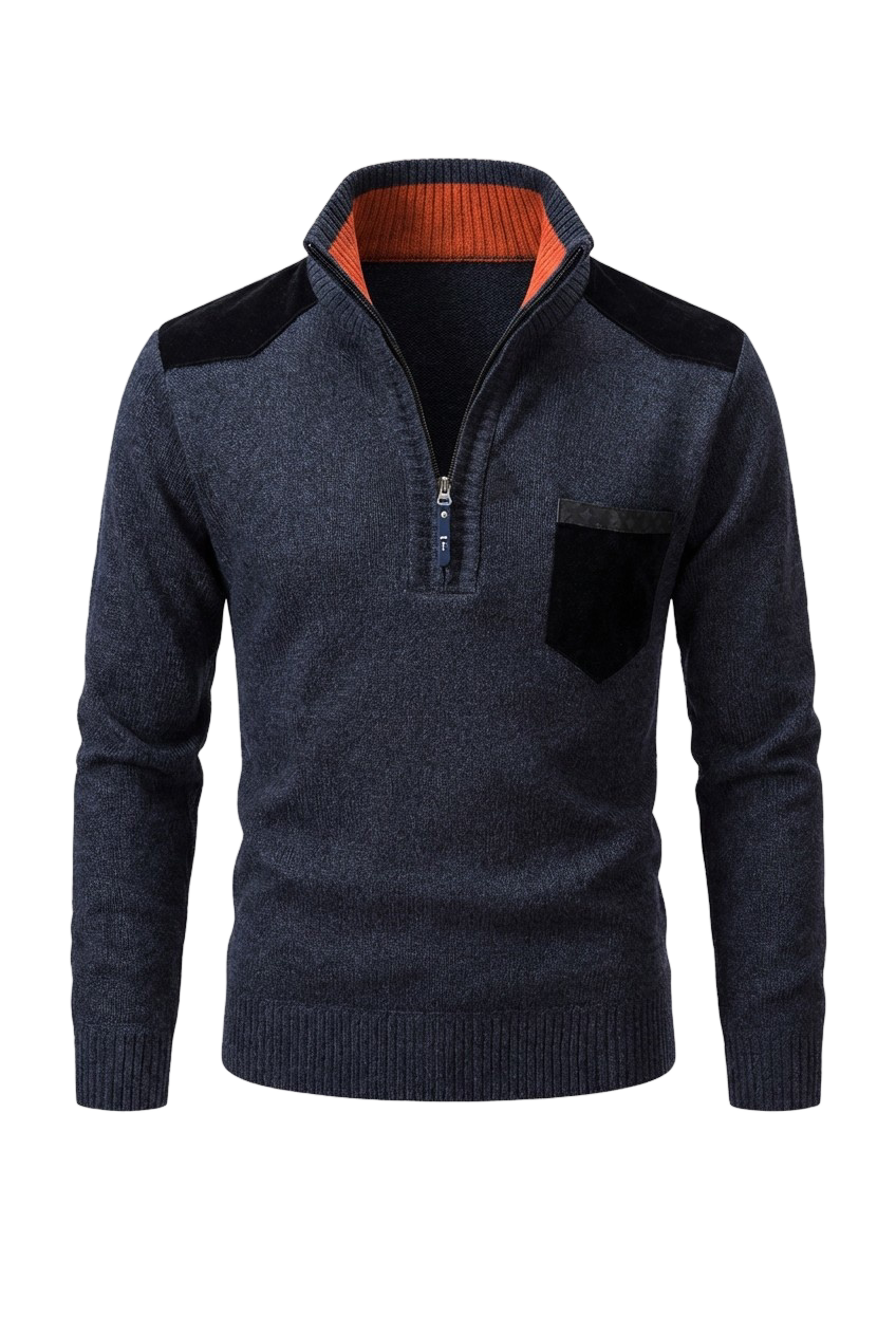 Men’s Half-Zip Smart Casual Knit Sweater