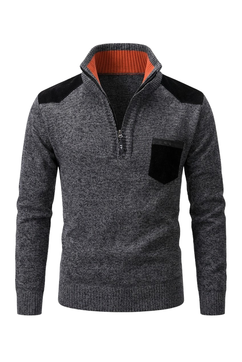 Men’s Half-Zip Smart Casual Knit Sweater