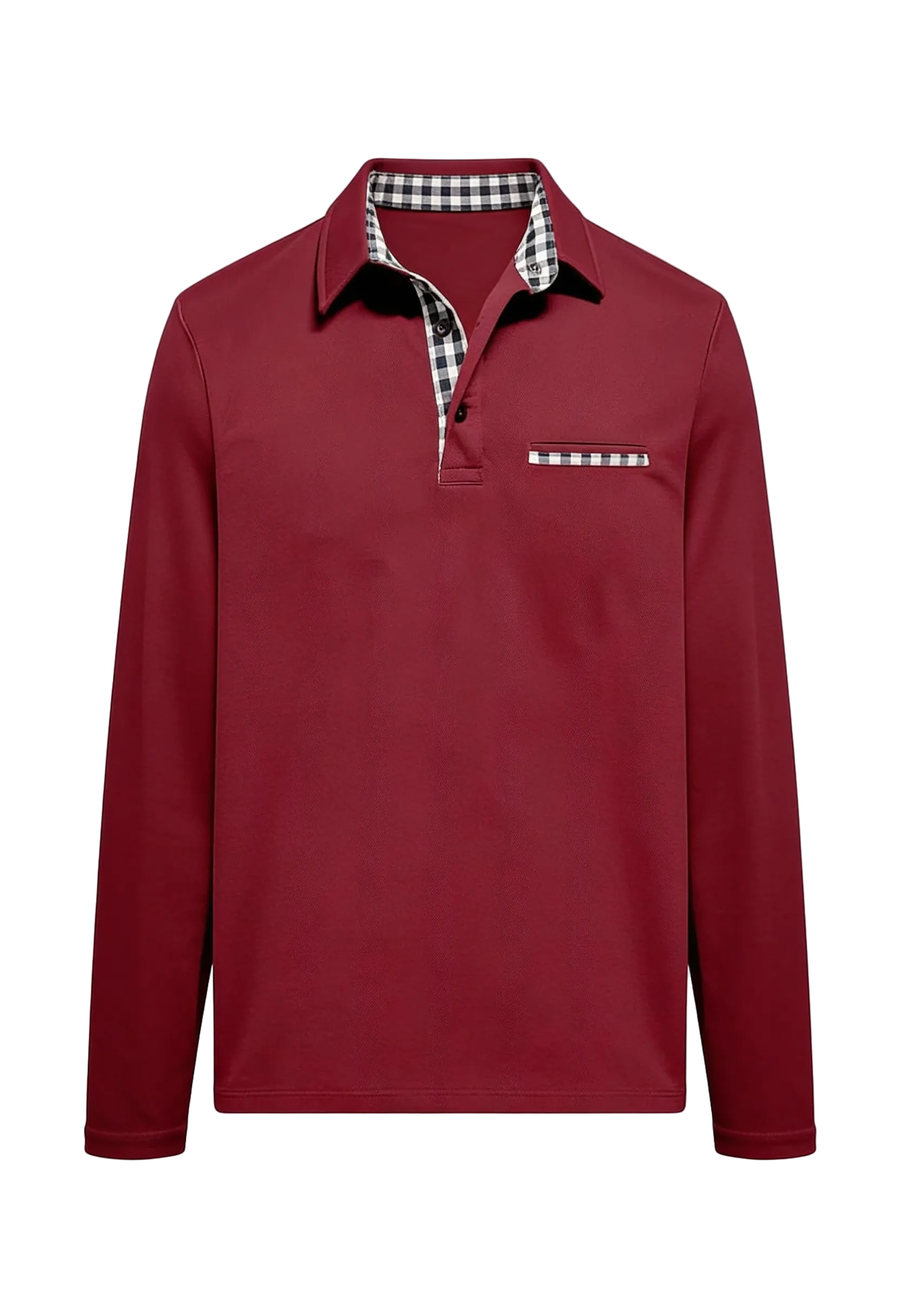 Men’s Long-Sleeve Casual Polo Shirt