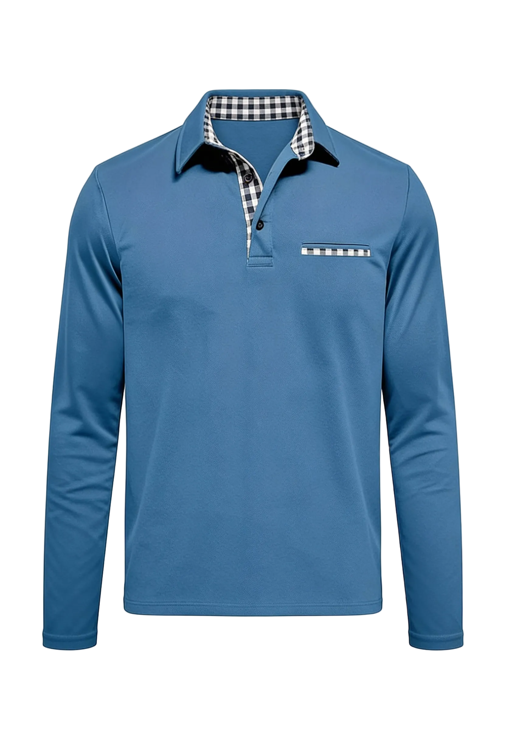 Men’s Long-Sleeve Casual Polo Shirt