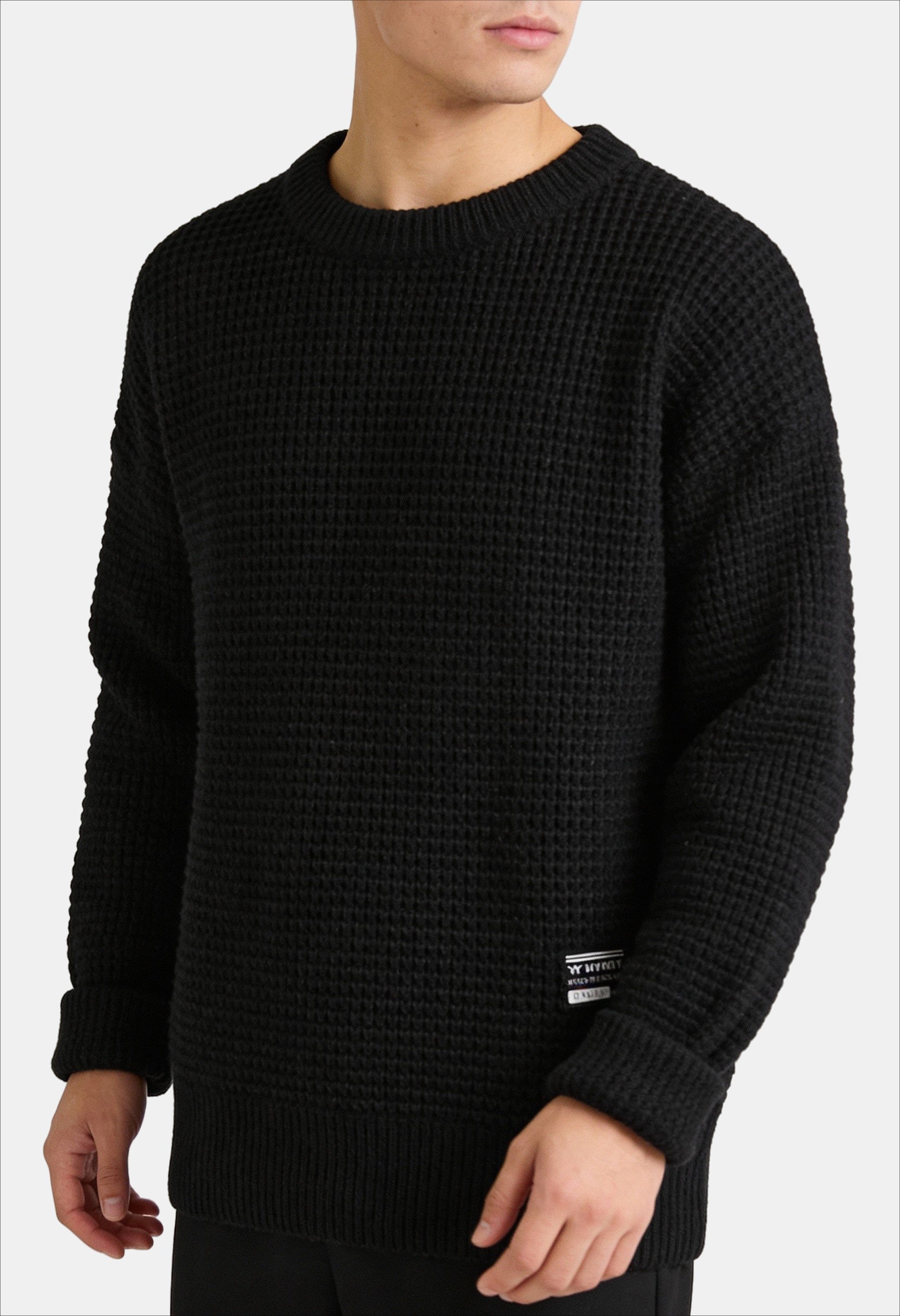 Men’s Textured Waffle Knit Sweater