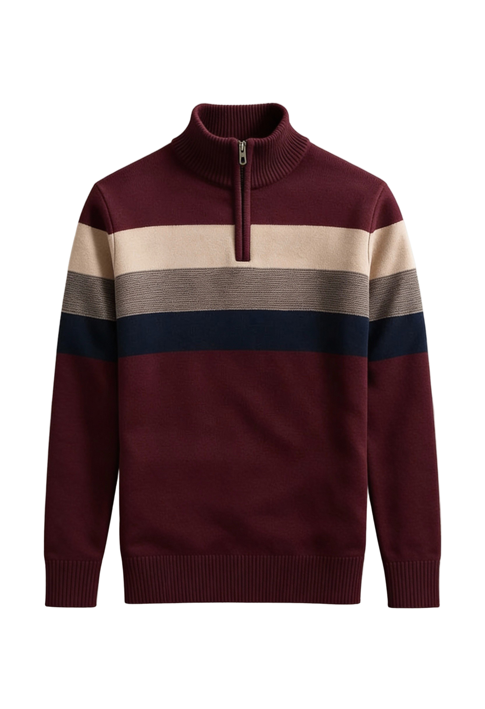 Modern Striped Knit Sweater