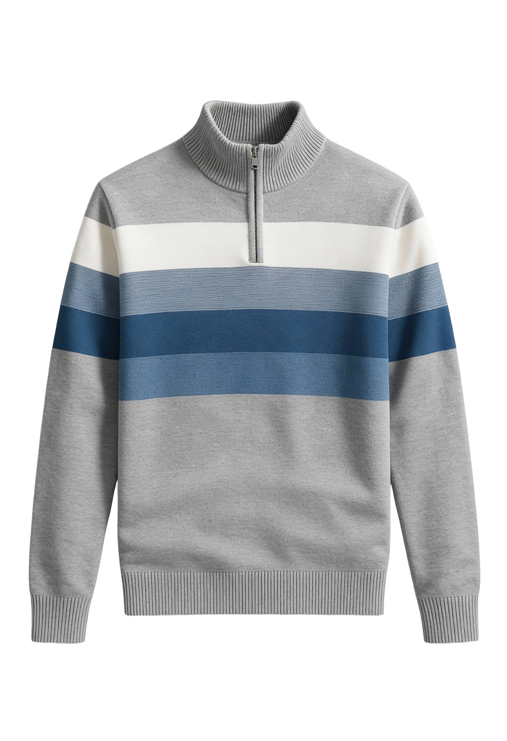 Modern Striped Knit Sweater