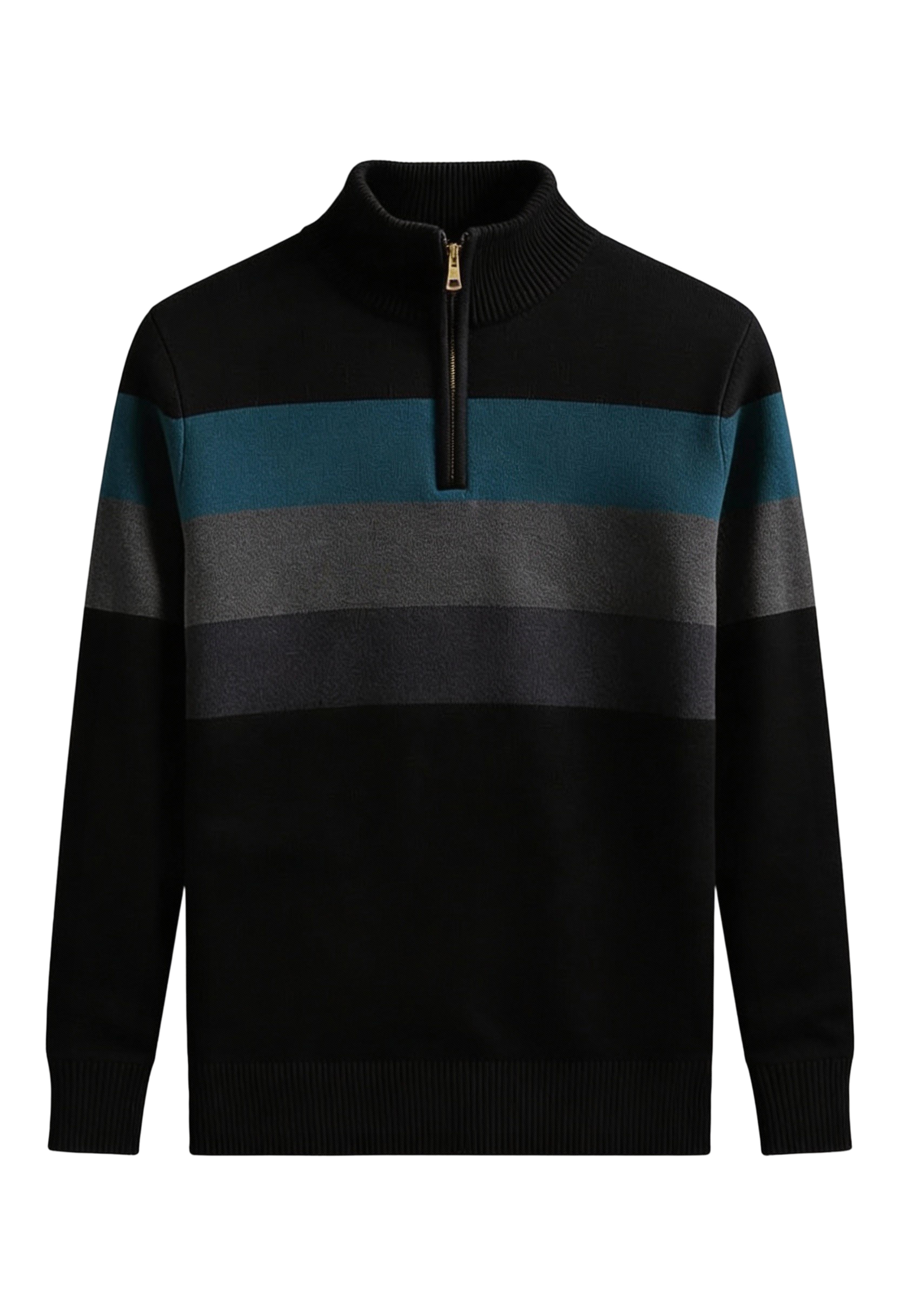 Modern Striped Knit Sweater