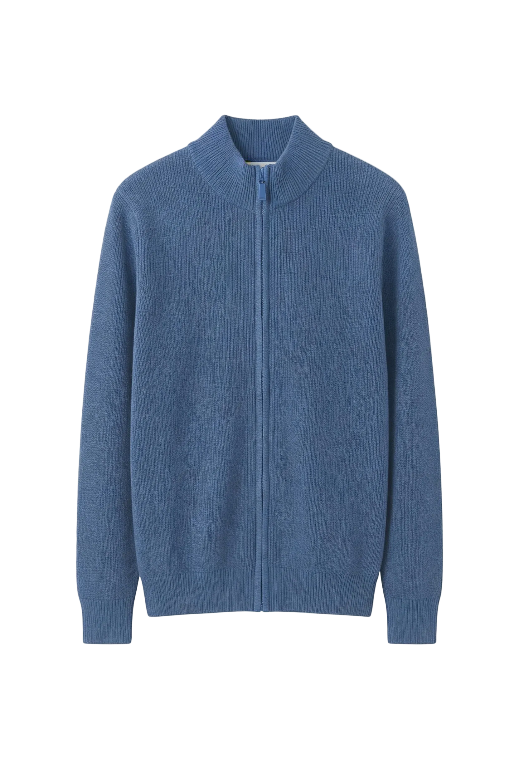 Refined Men’s Zip-Up Wool Sweater