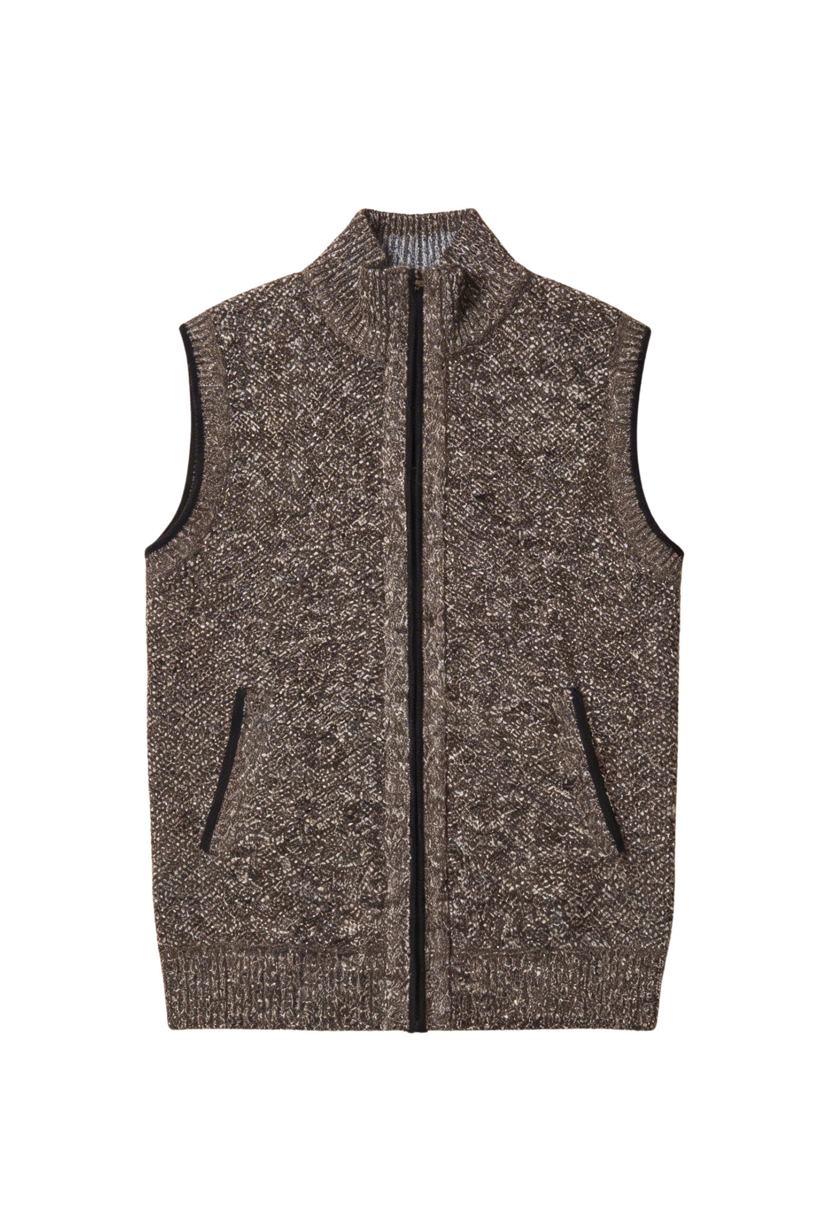 Refined Zip Front Sleeveless Vest