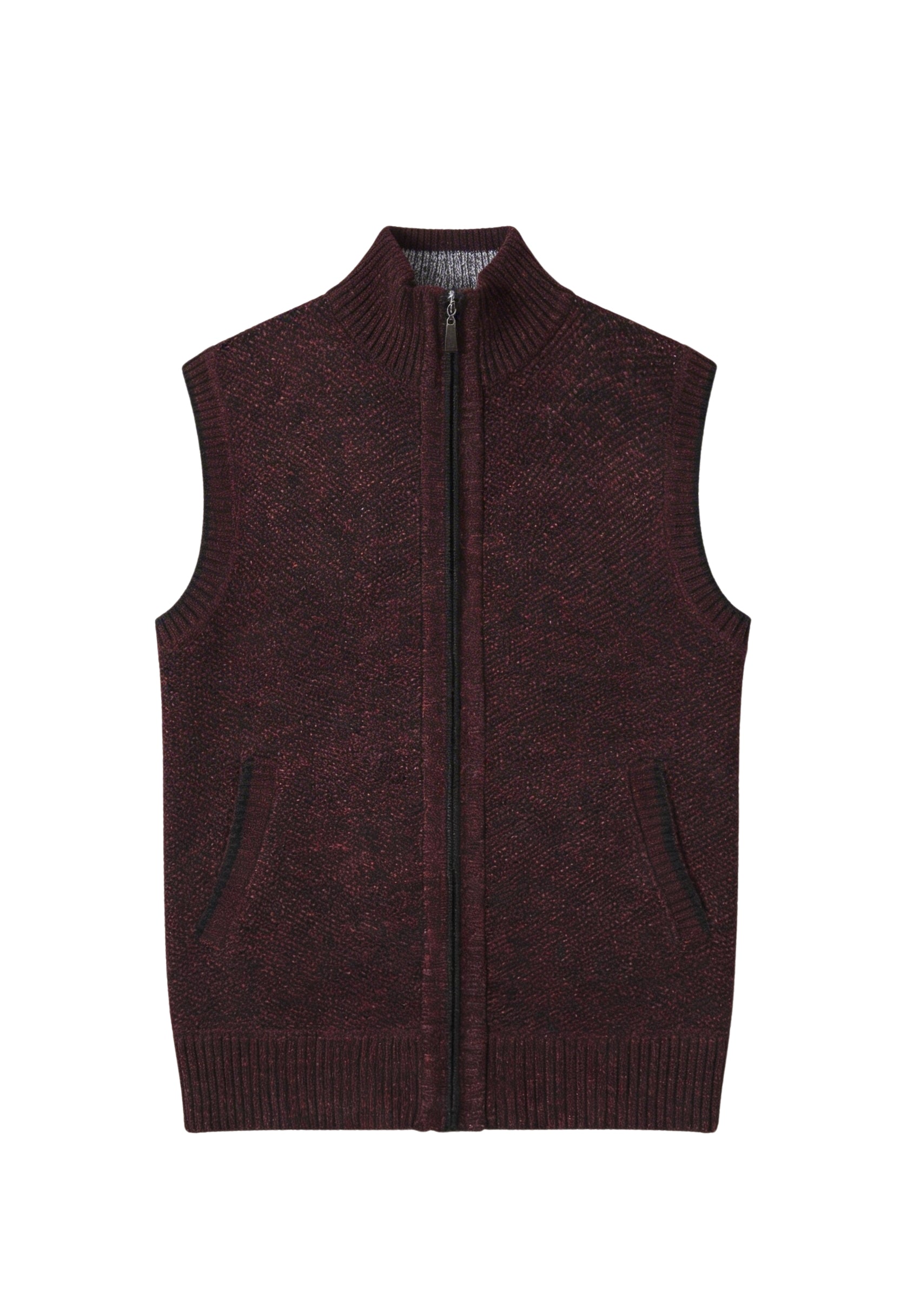 Refined Zip Front Sleeveless Vest