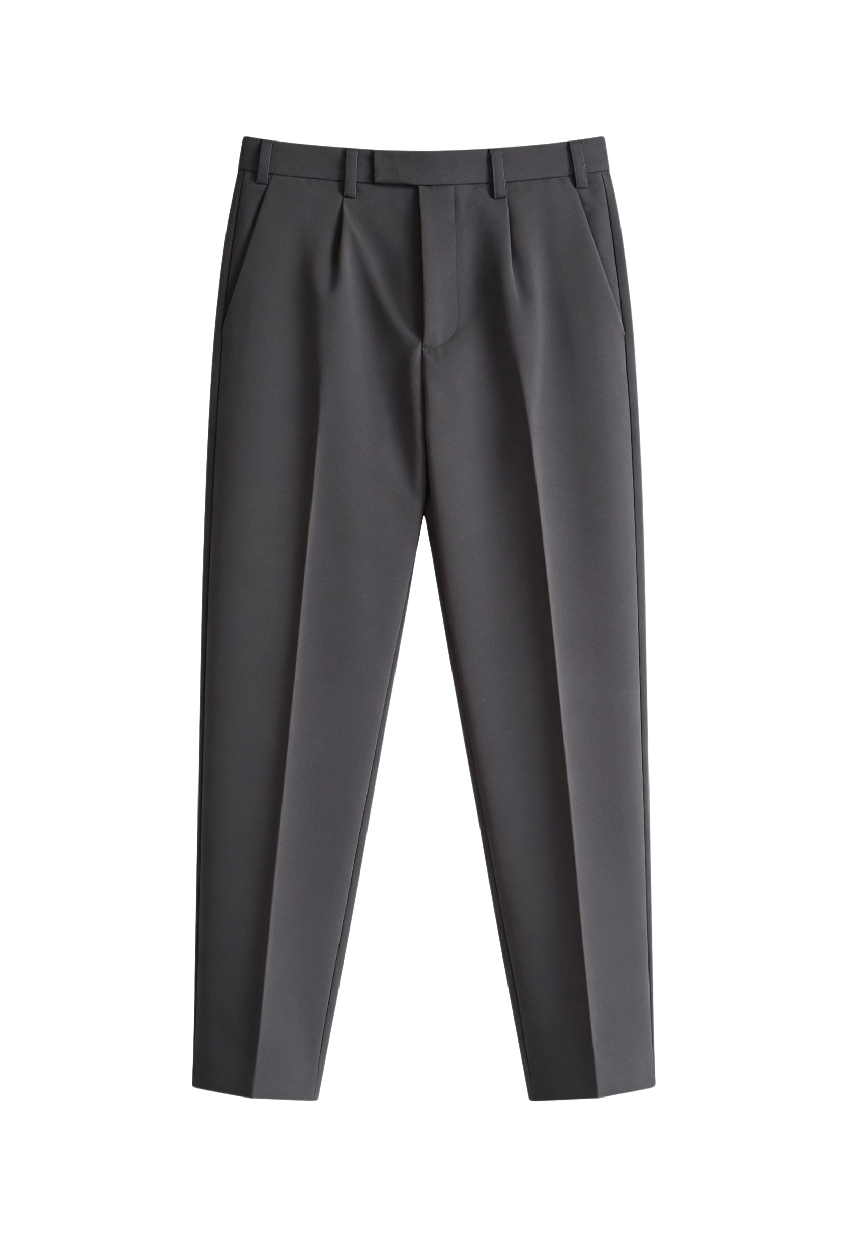 Regular Fit Draped Cropped Trousers
