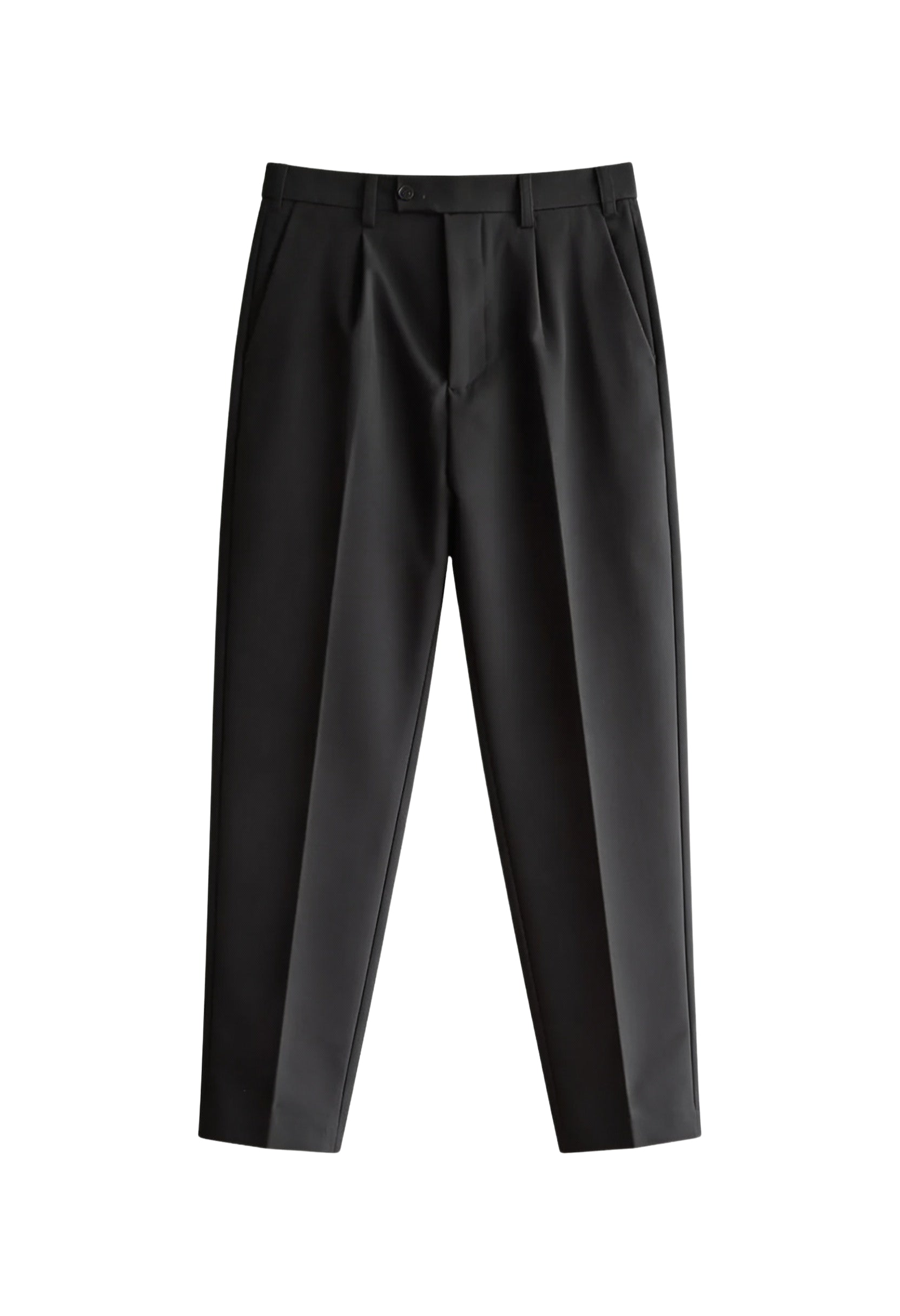 Regular Fit Draped Cropped Trousers