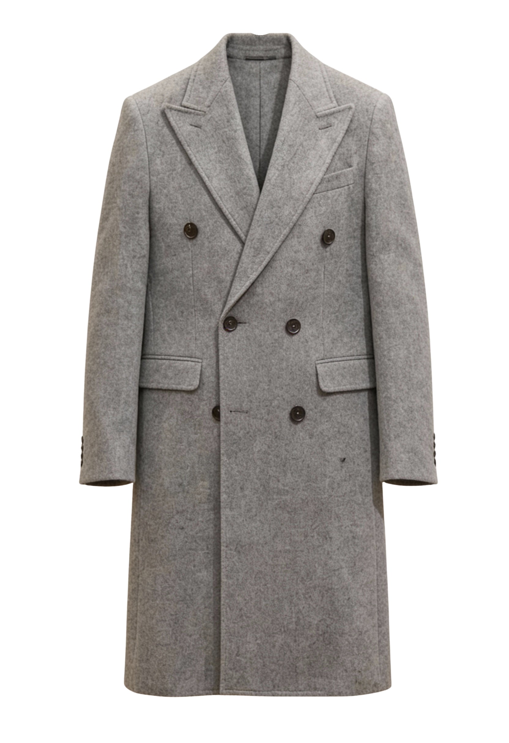 Regular Fit Warm Mens Wool Overcoat
