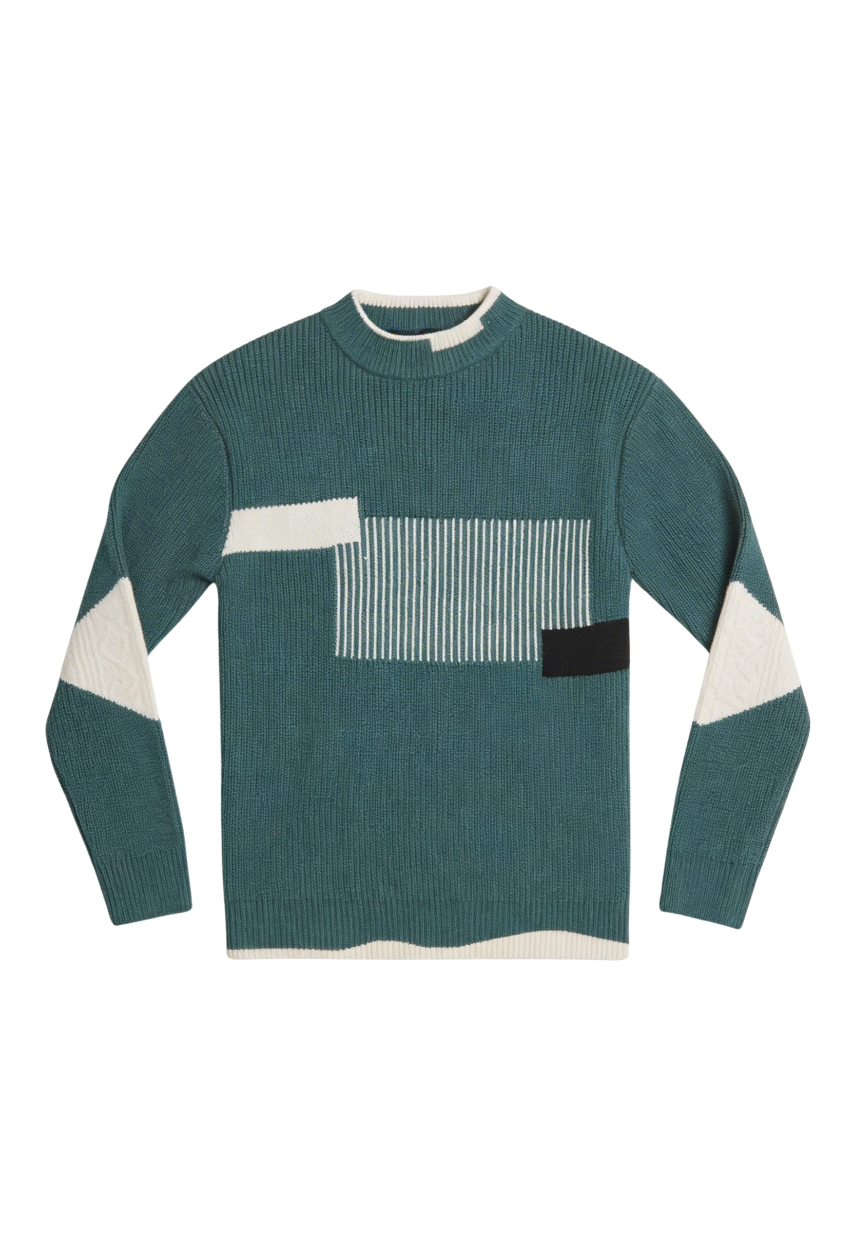 Smart Knit Sweater With Diagonal Design