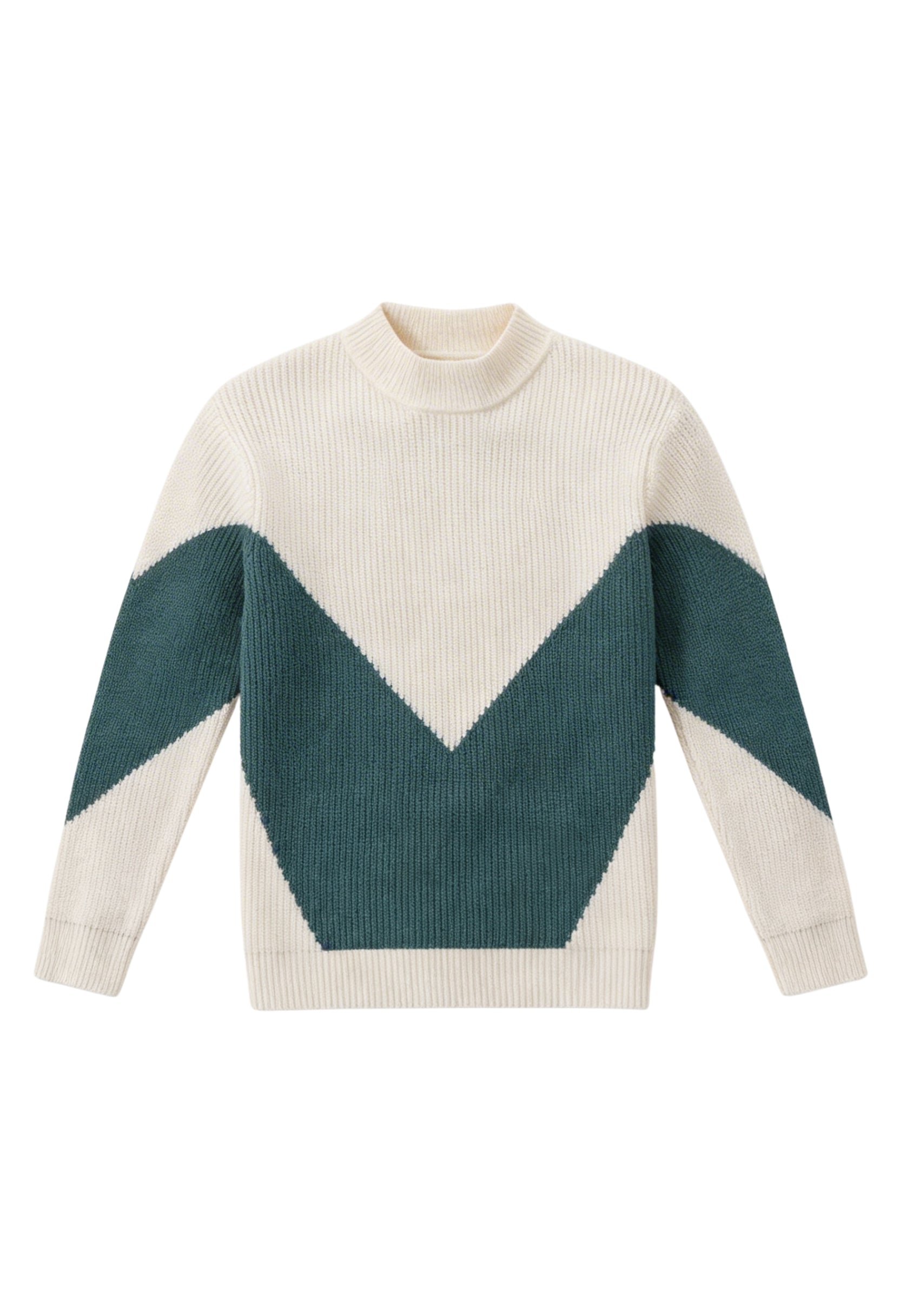 Smart Knit Sweater With Diagonal Design