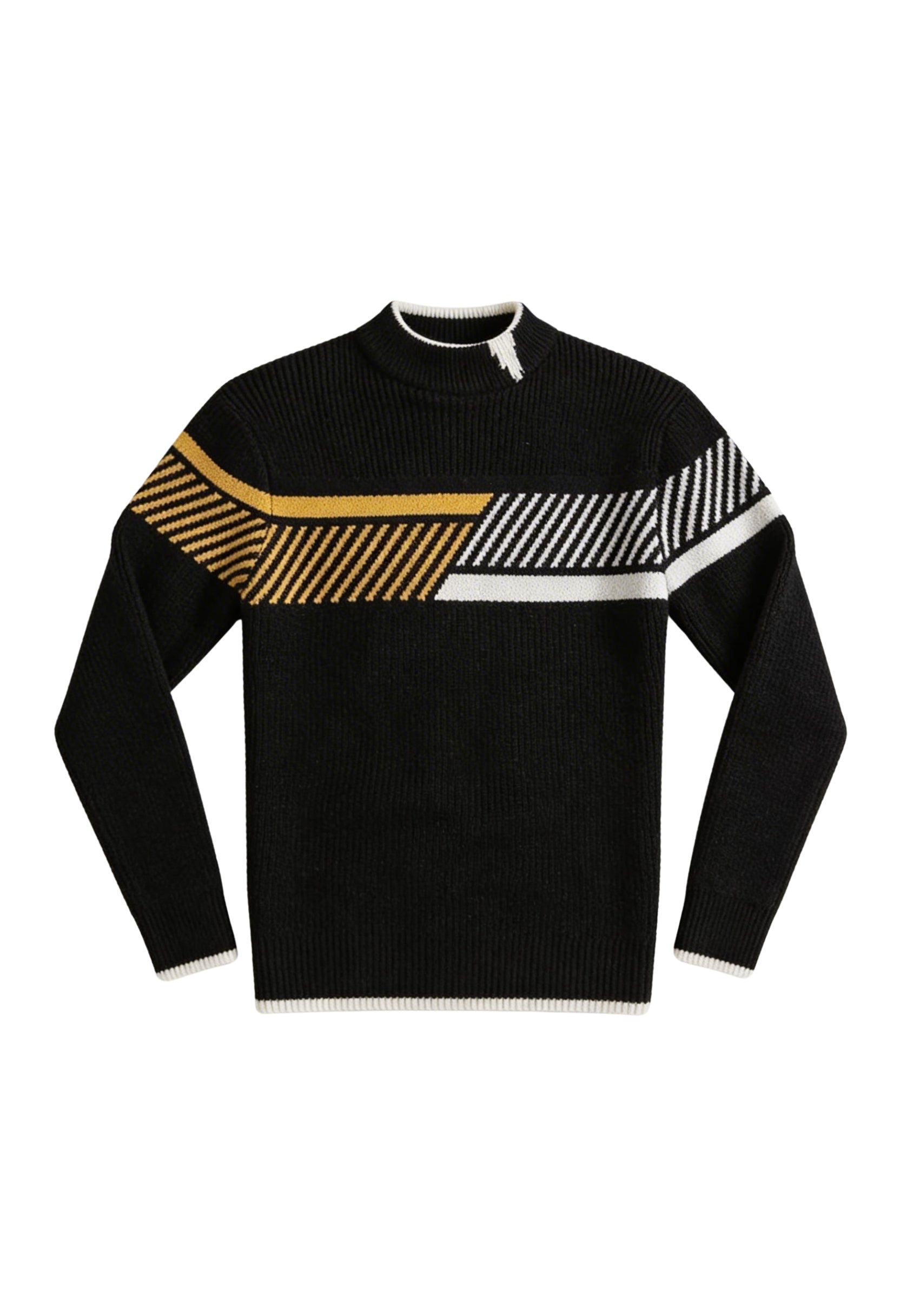 Smart Knit Sweater With Diagonal Design