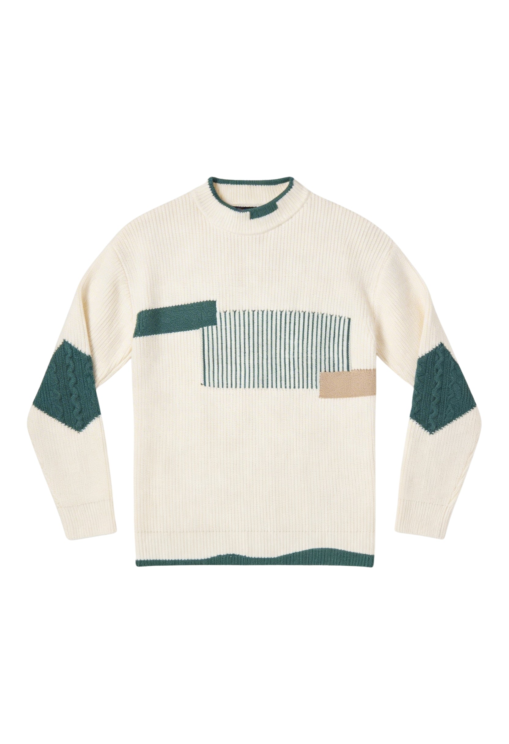 Smart Knit Sweater With Diagonal Design