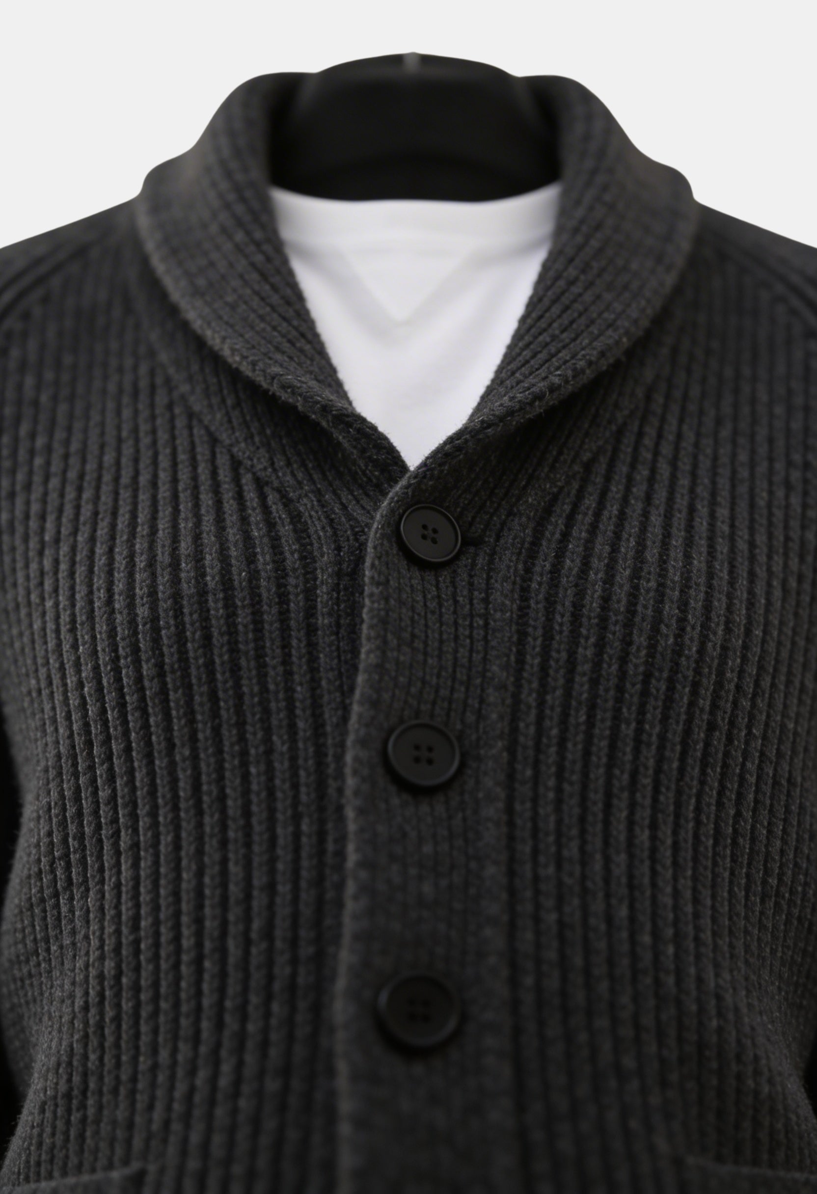 Smart Shawl Collar Button Cardigan