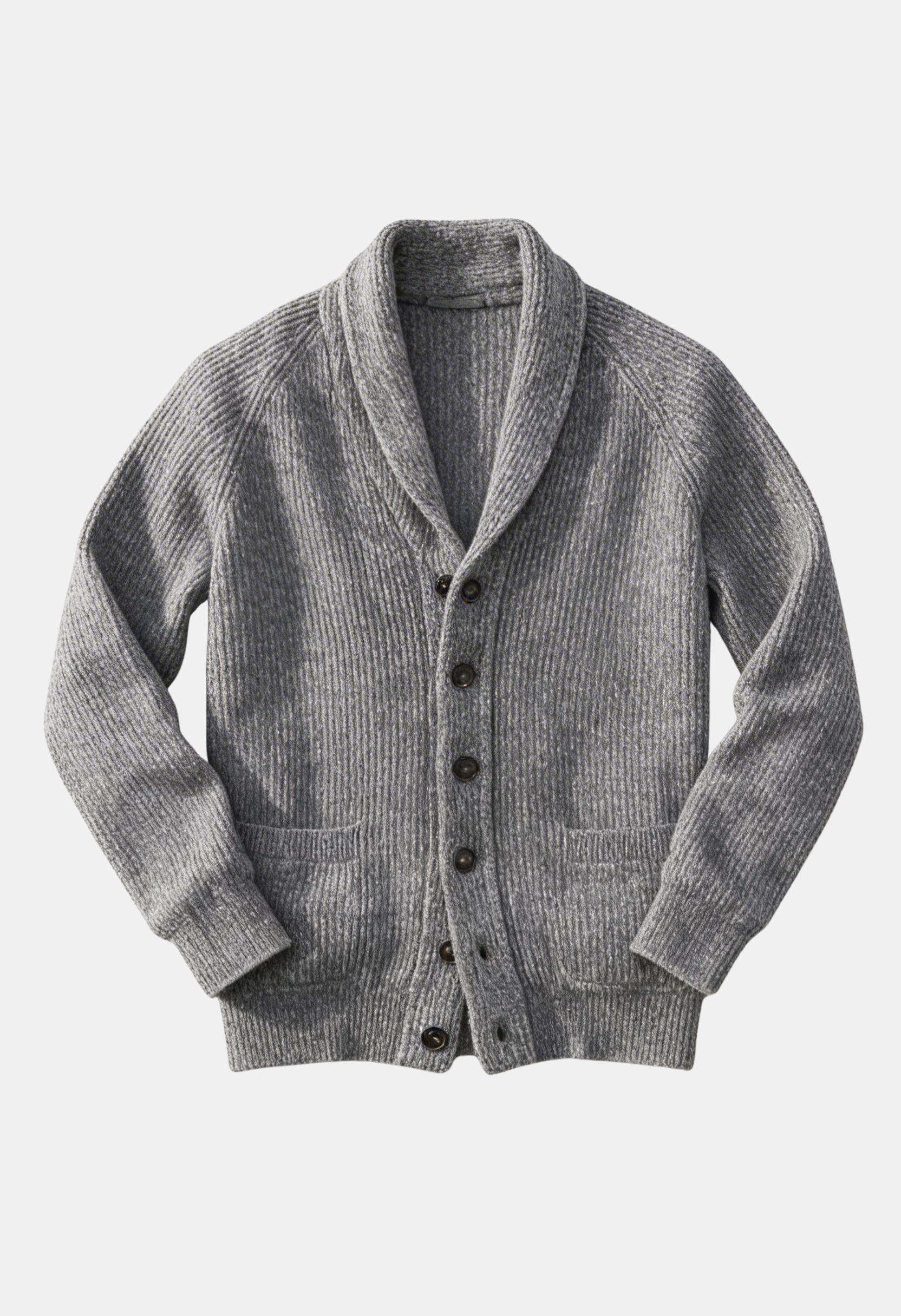 Smart Shawl Collar Button Cardigan