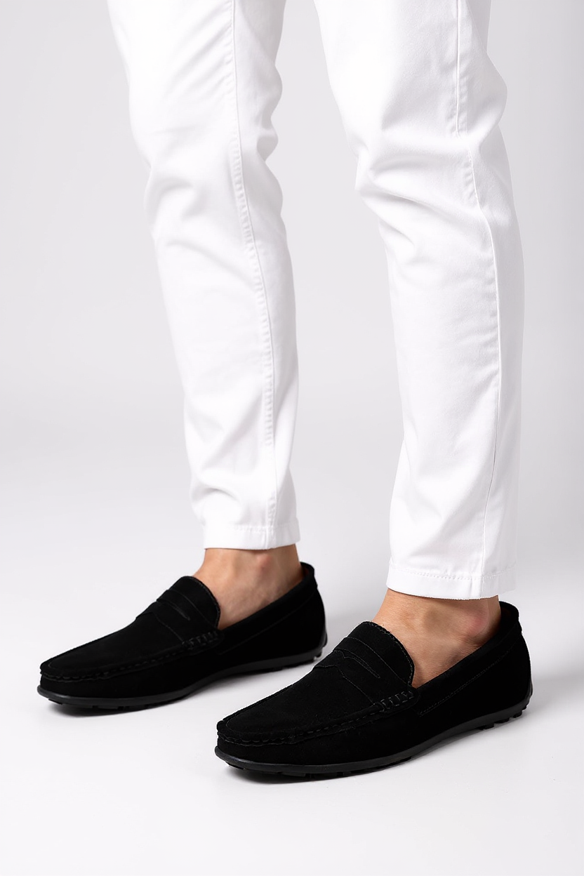 Suede Moccasin Slip-On Shoes for Men