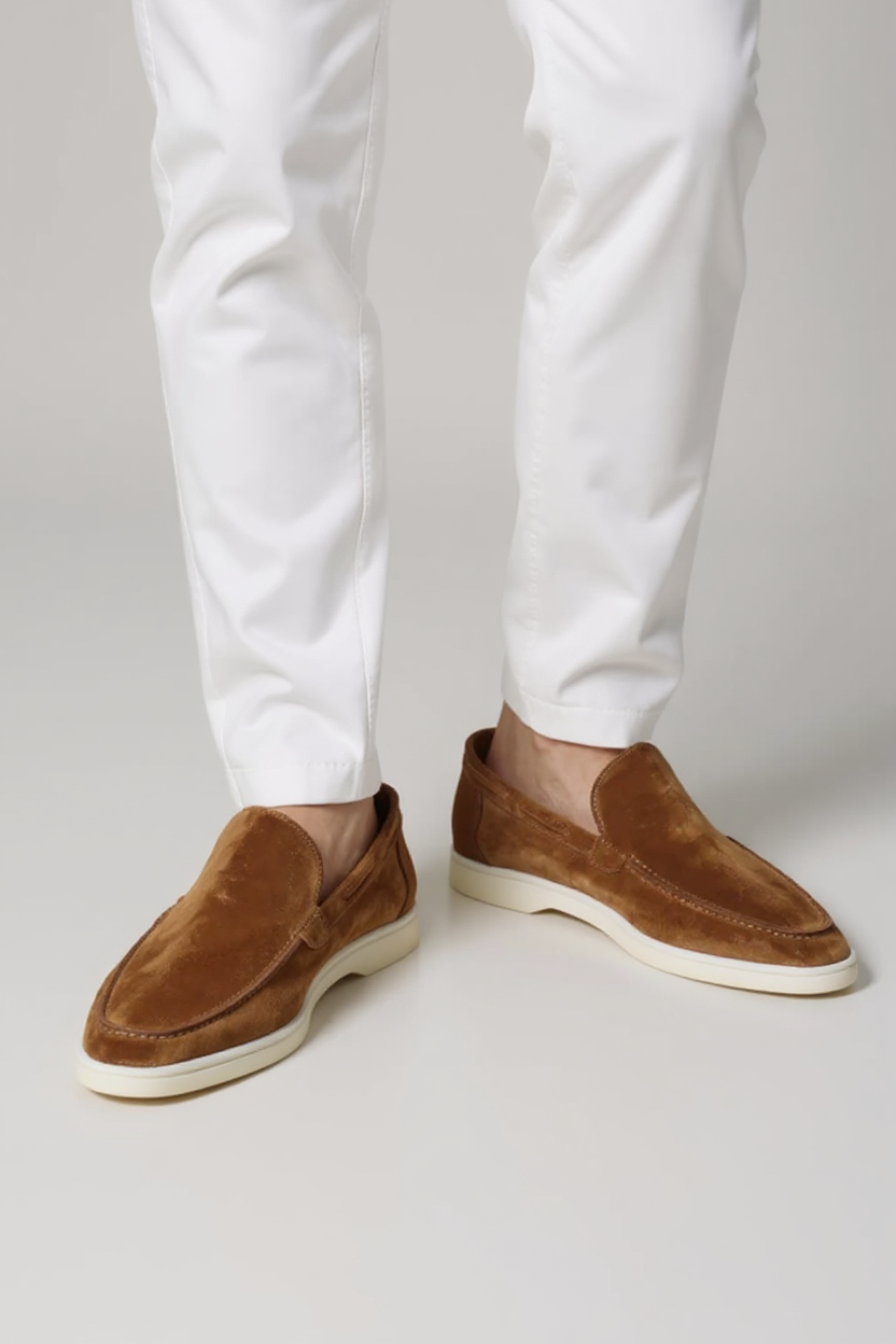 Suede Slip-On Loafers for Men