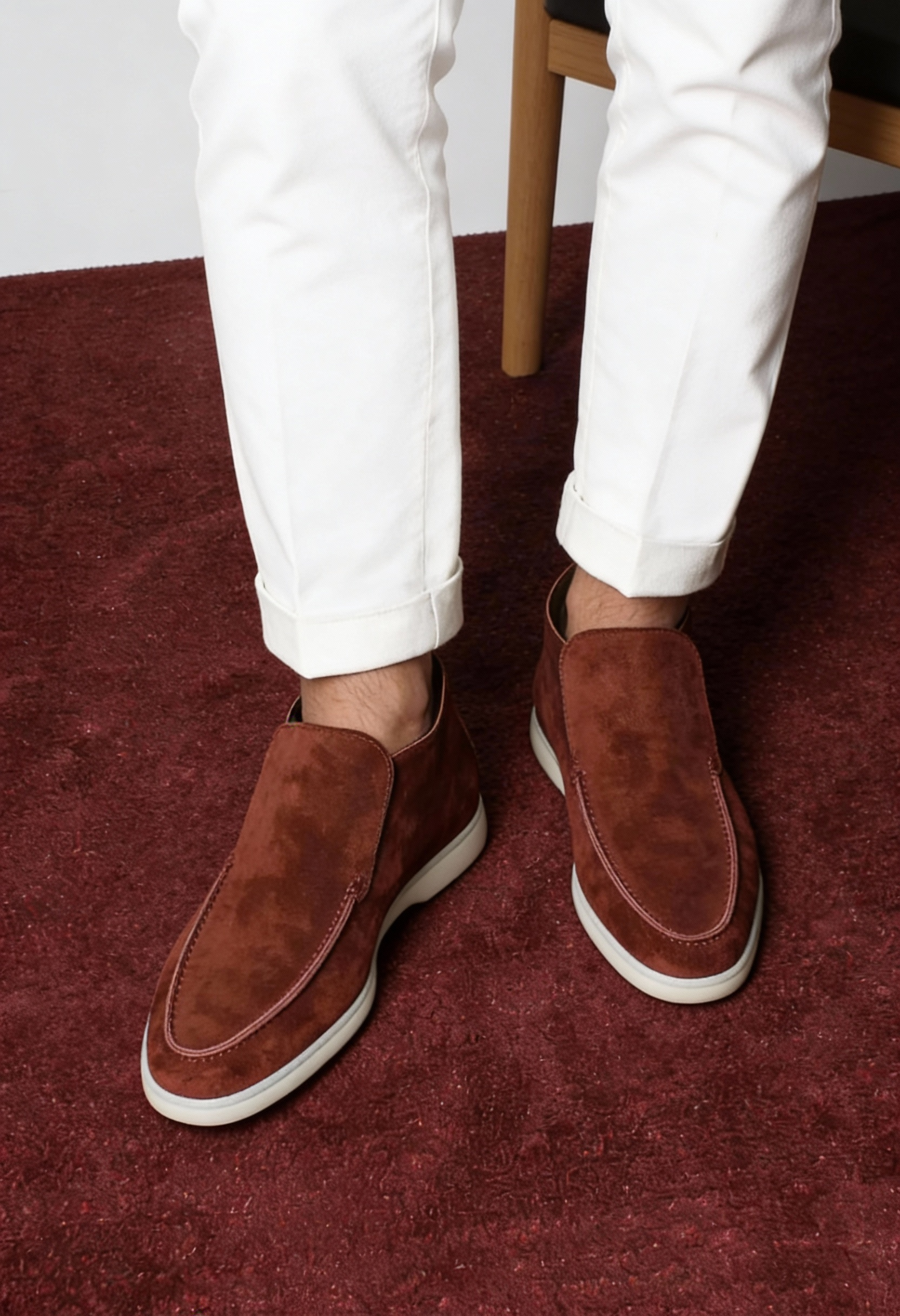 Wide Fit Suede Men's Loafers