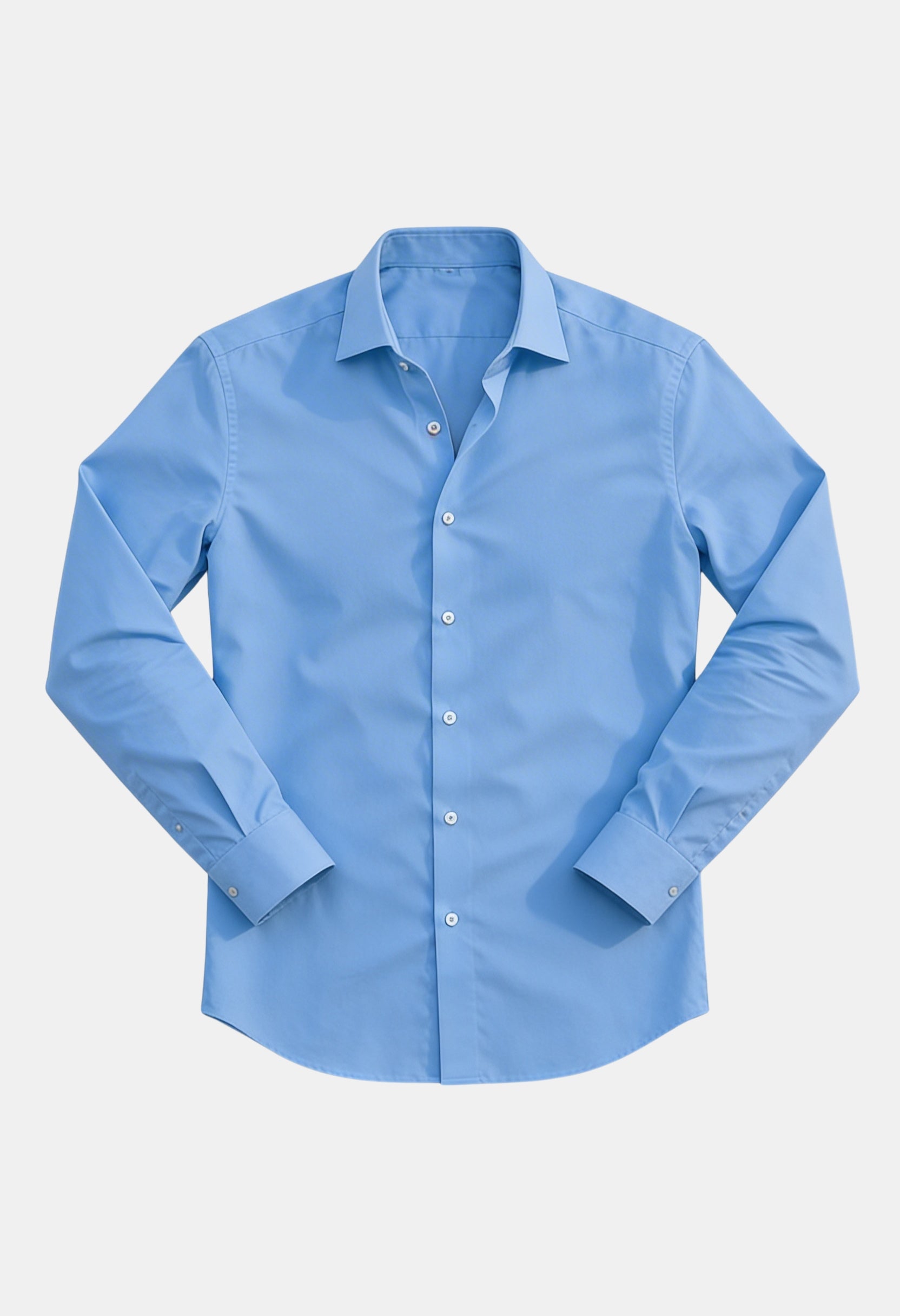 Classic Long Sleeve Notched Collar Button Shirt