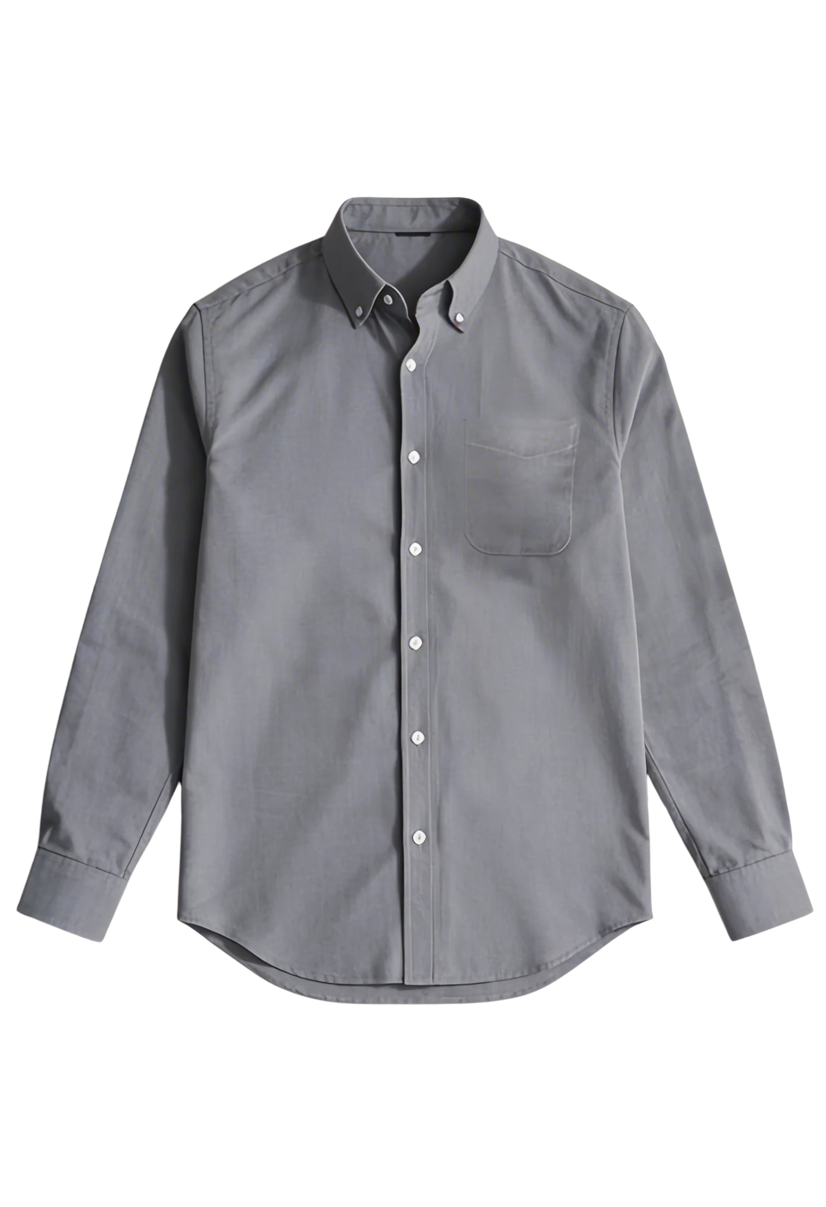 Clean Long Sleeve Classic Button-Up Shirt