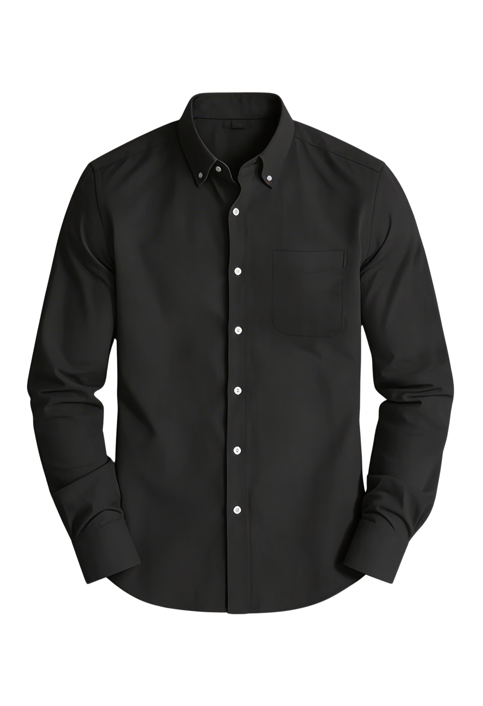 Clean Long Sleeve Classic Button-Up Shirt