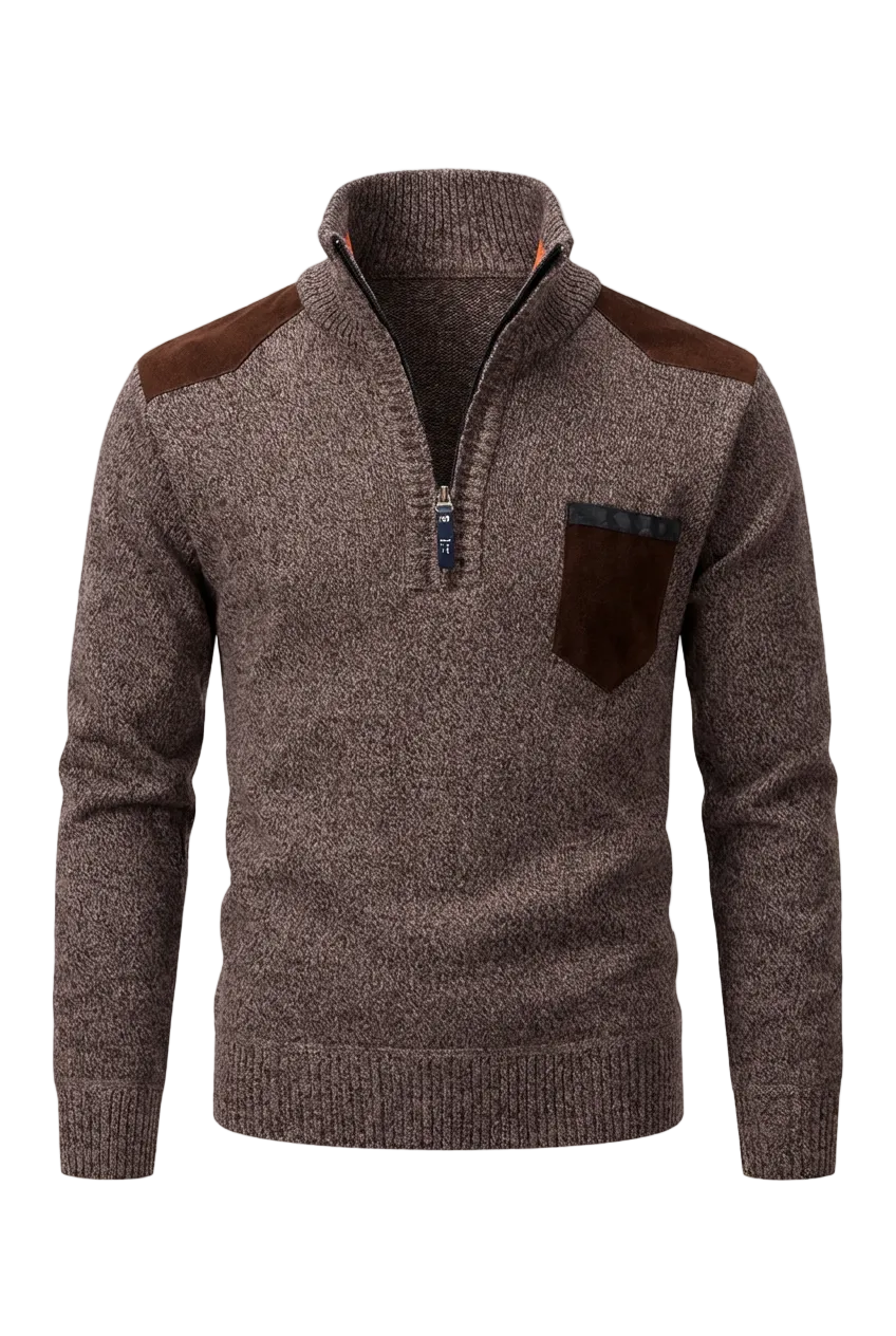 Men’s Half-Zip Smart Casual Knit Sweater