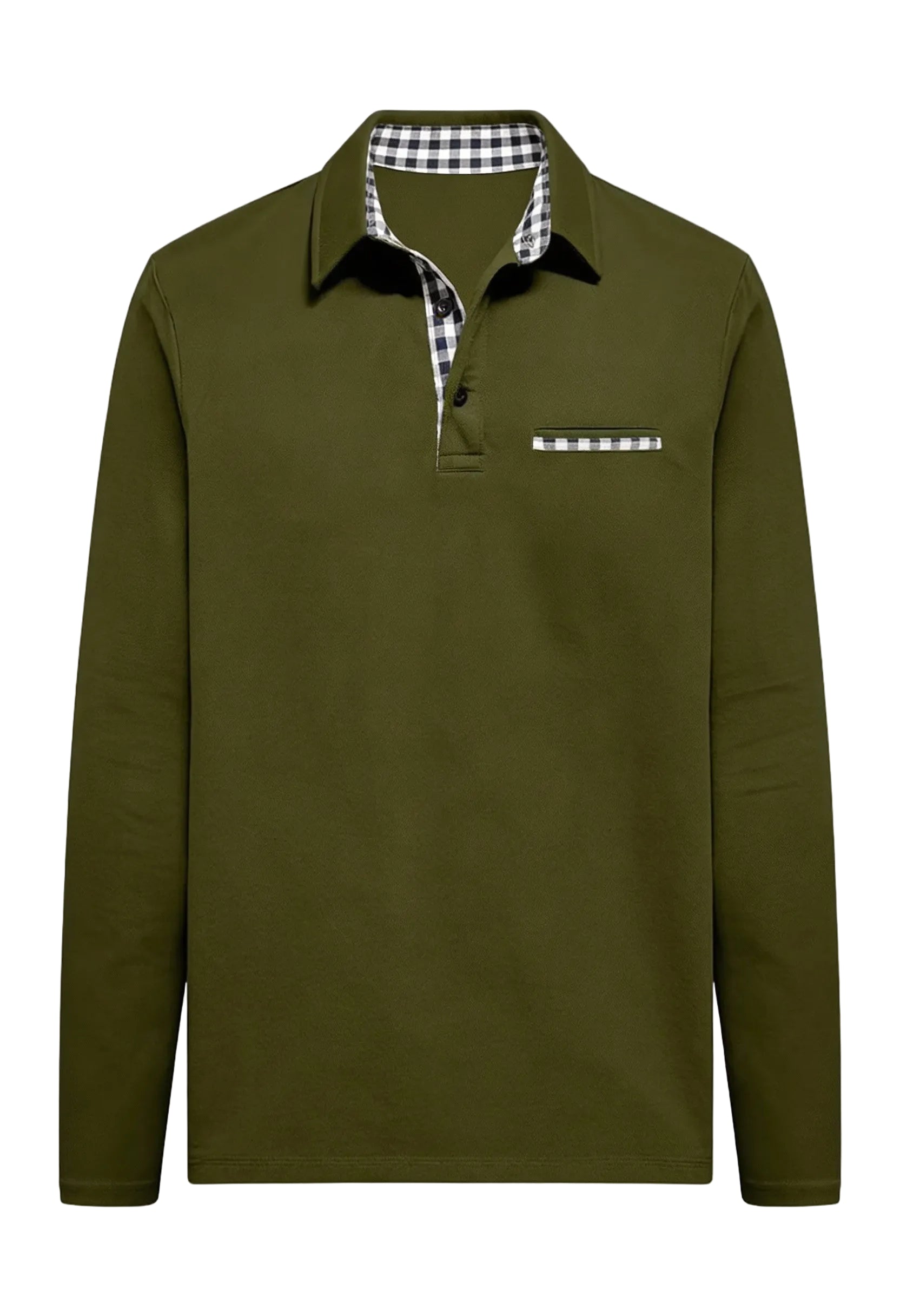 Men’s Long-Sleeve Casual Polo Shirt