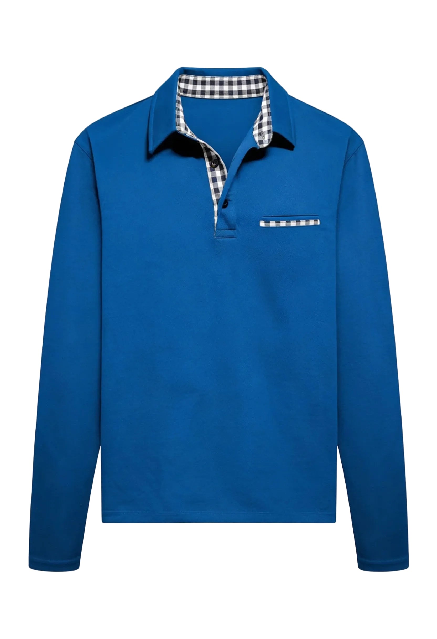 Men’s Long-Sleeve Casual Polo Shirt