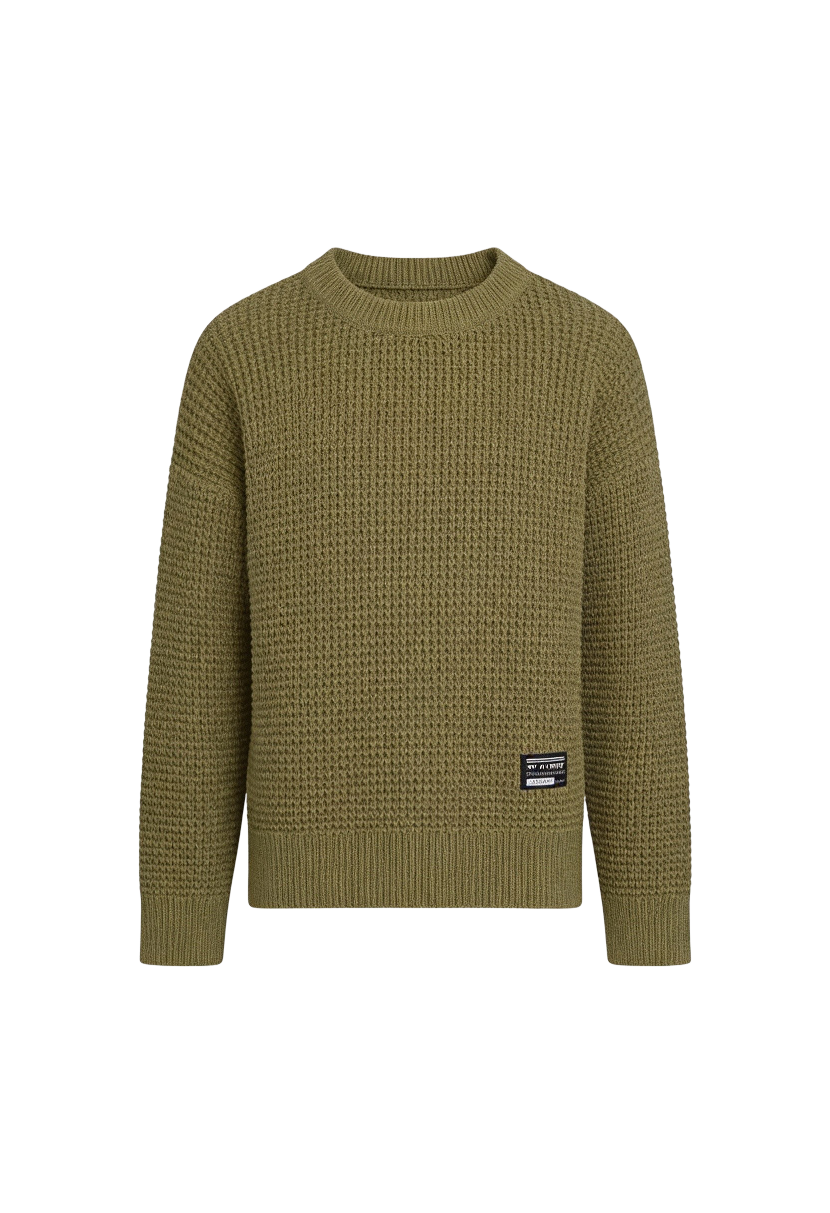 Men’s Textured Waffle Knit Sweater