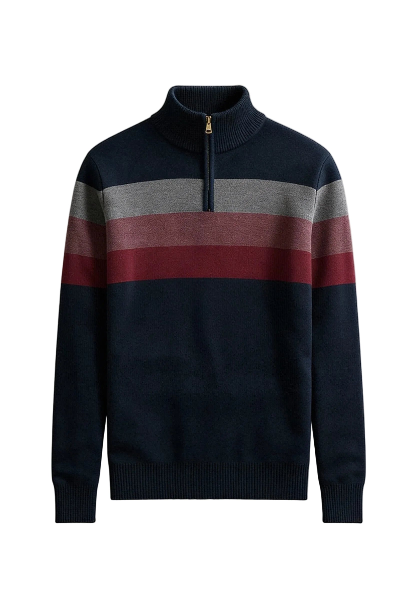 Modern Striped Knit Sweater