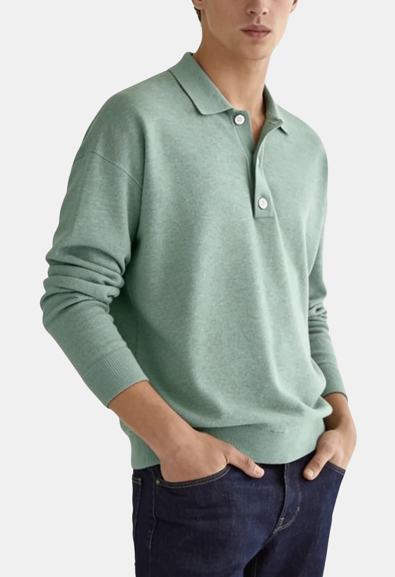 Polished Long Sleeve Polo Jumper