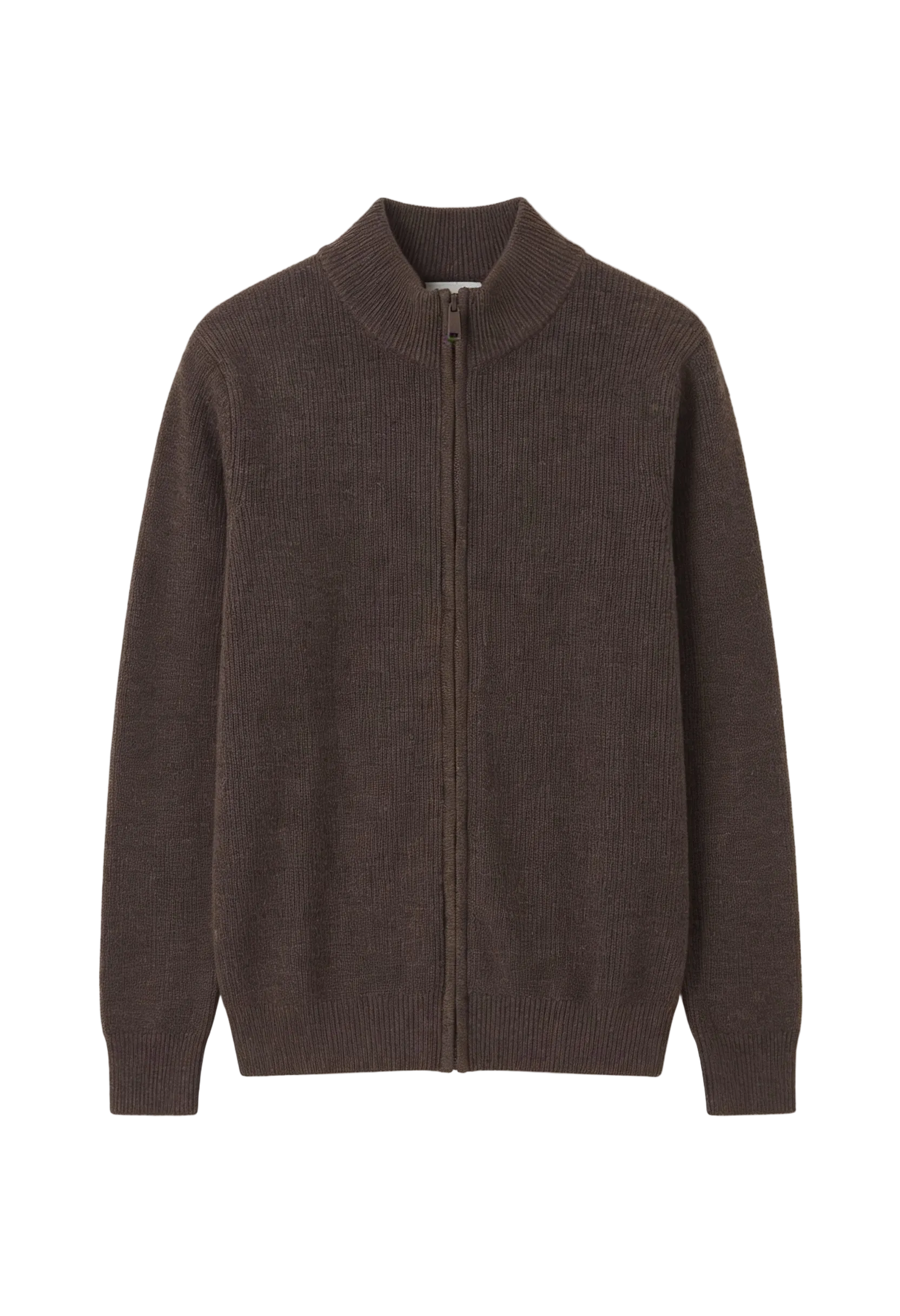 Refined Men’s Zip-Up Wool Sweater