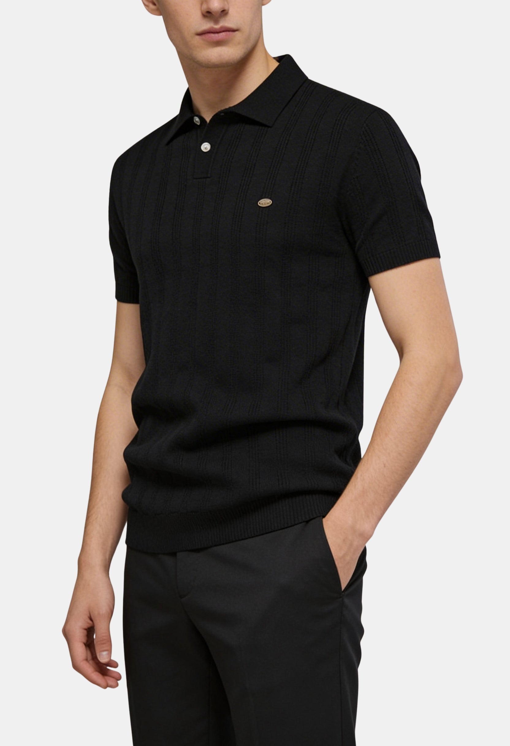 Refined Textured Polo Shirt