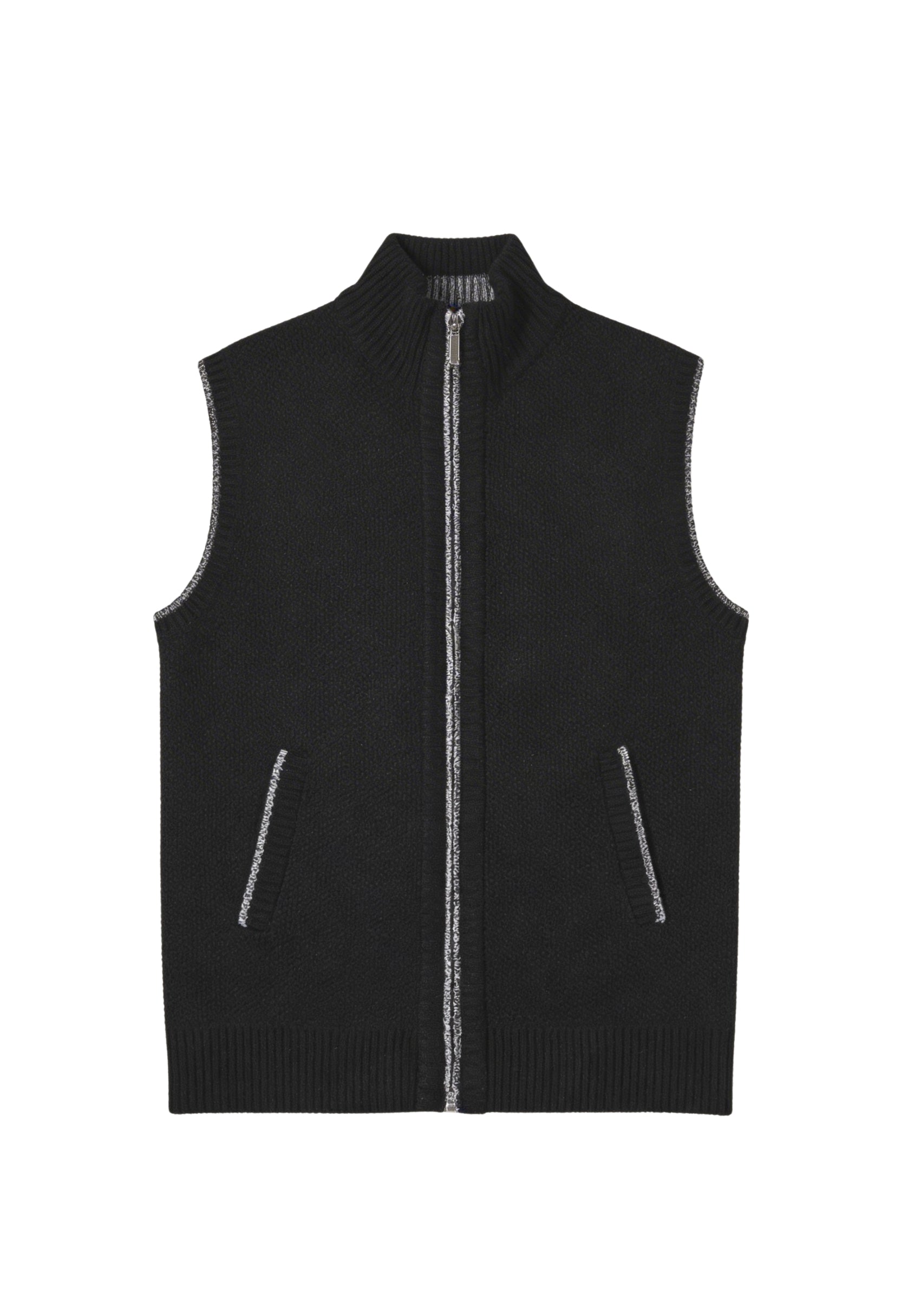 Refined Zip Front Sleeveless Vest