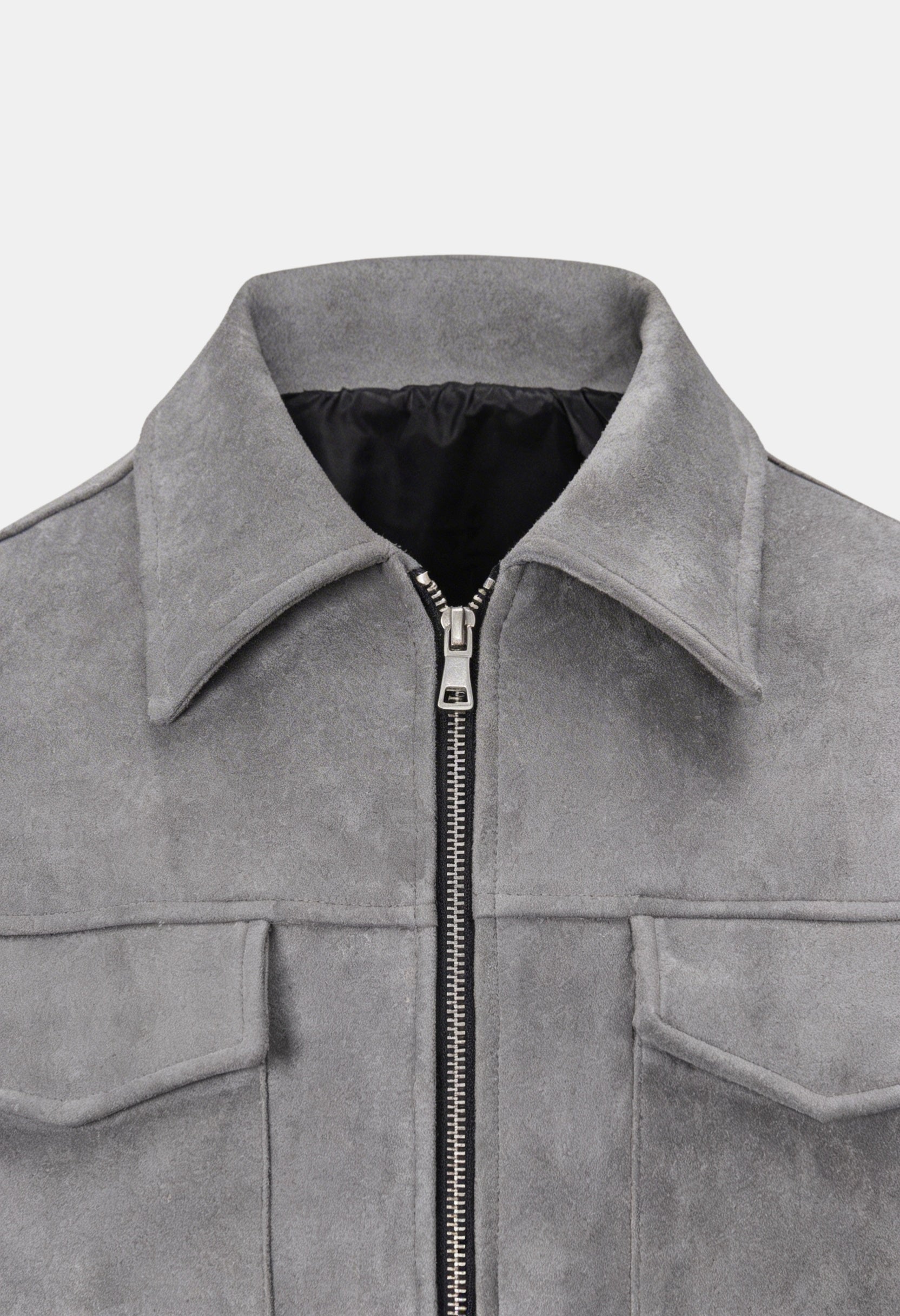 Signature Zip Front Suede Shacket