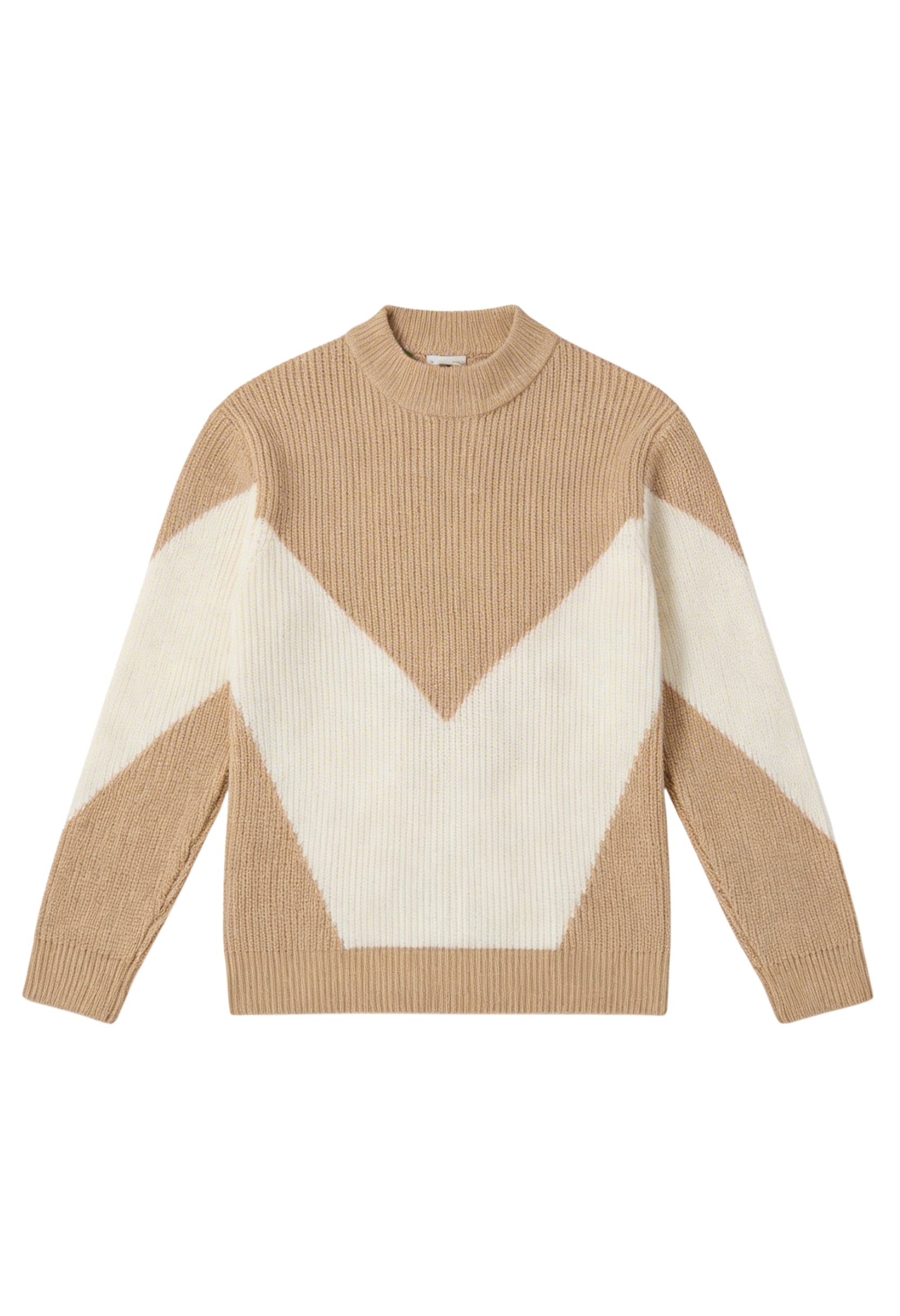 Smart Knit Sweater With Diagonal Design