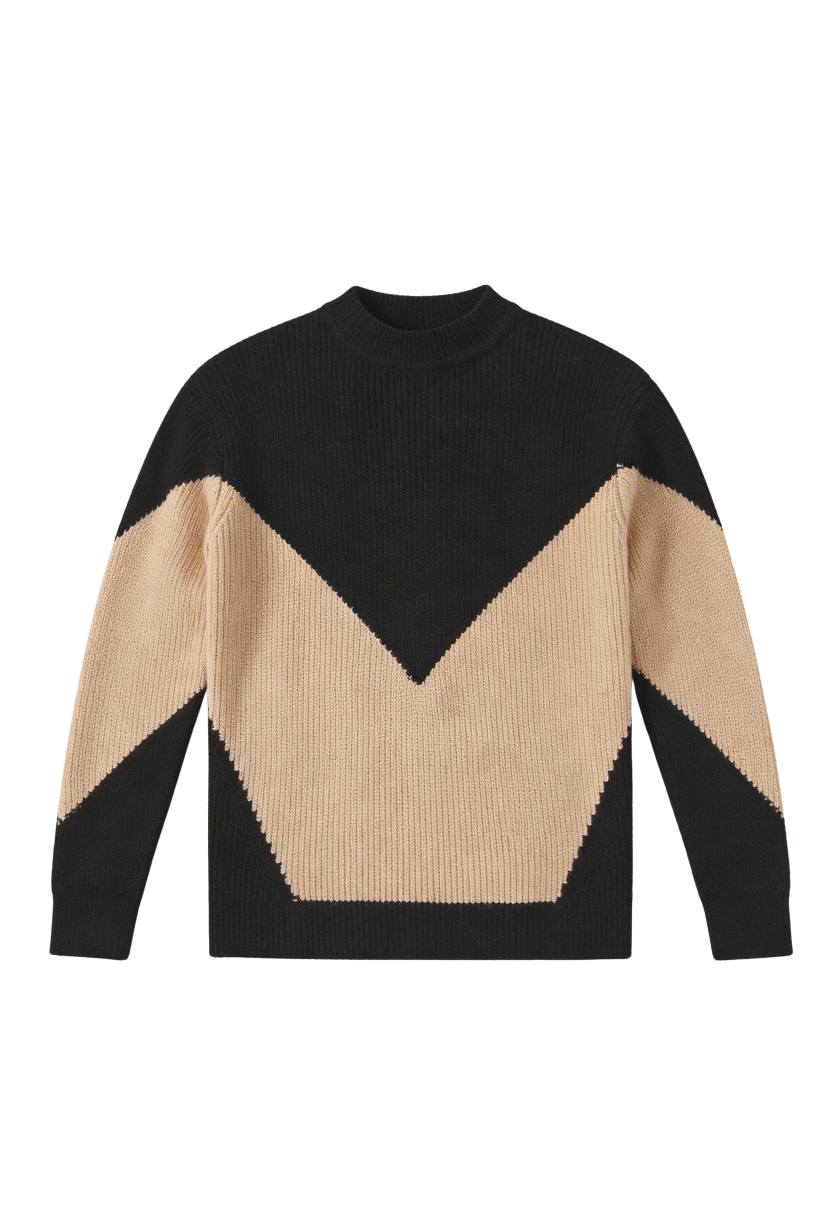 Smart Knit Sweater With Diagonal Design