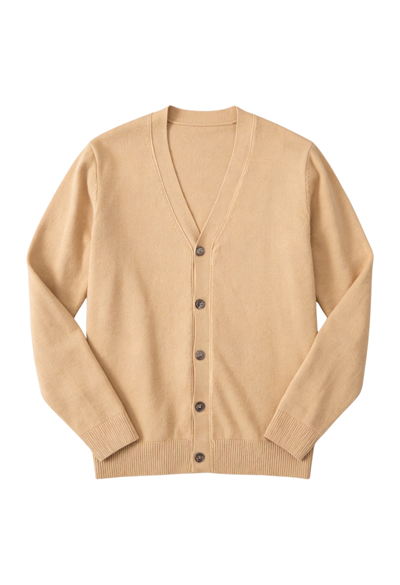 Smart Long Sleeve V-Neck Button Cardigan